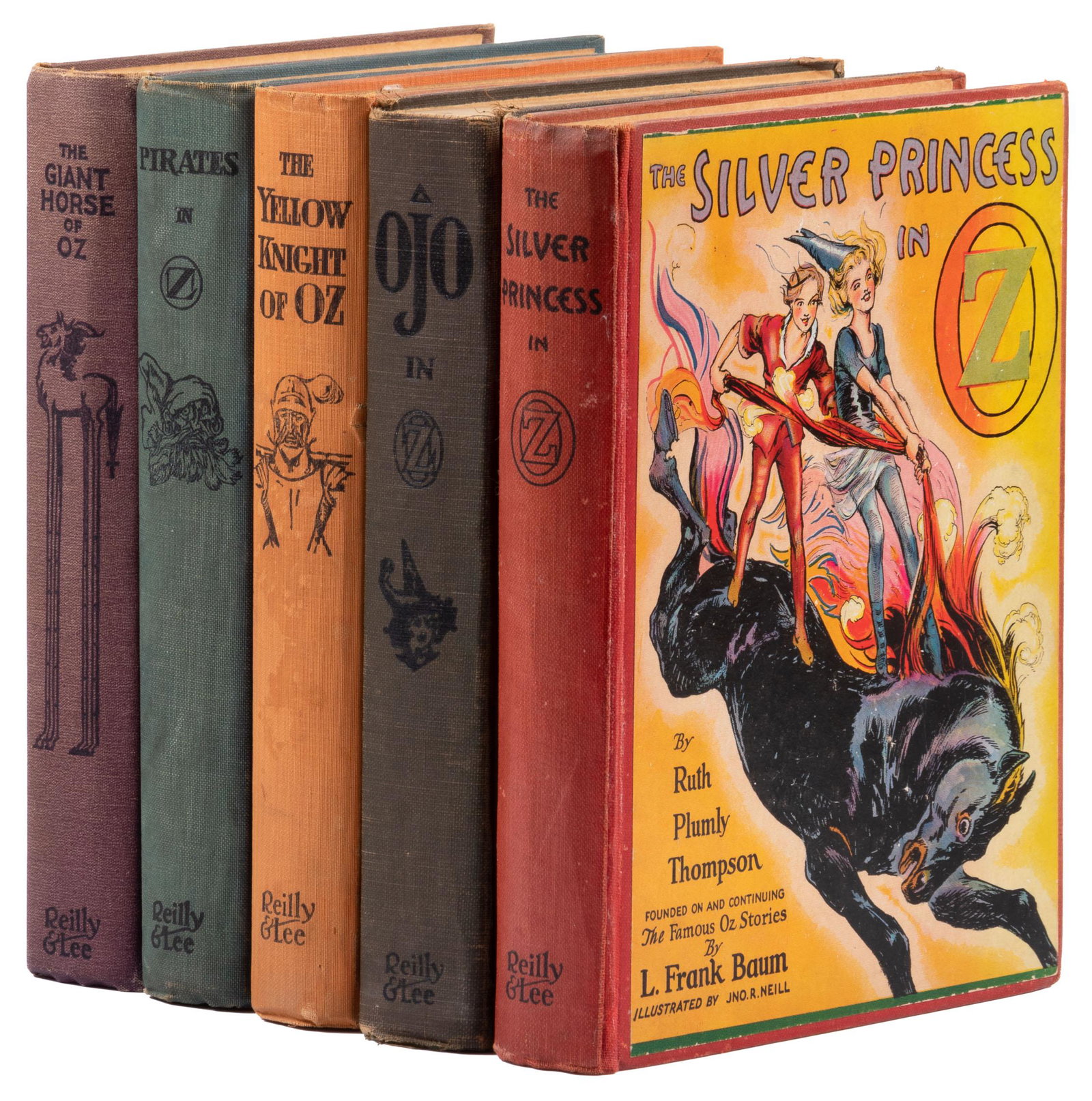 Five Oz books by Ruth Plumly Thompson: Heading: (Oz) Author: Thompson, Ruth Plumly Title: Five Oz books by Ruth Plumly Thompson Place Published: Chicago Publisher:Reilly & Lee Date Published: Various dates. Description: