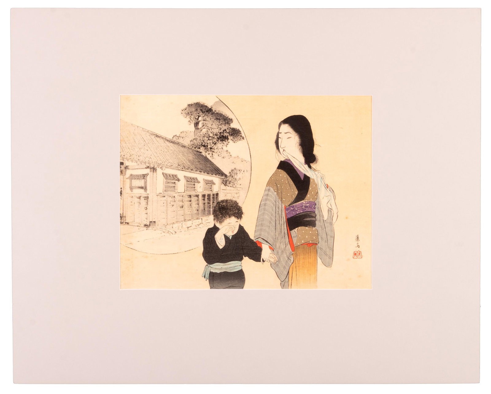 Kuchi-e woodblock print, c. 1900: Heading: (Asian Art) Author: Title: Japanese Meiji period Kuchi-e woodblock print Place Published: [Japan] Publisher: Date Published: [c. 1900] Description: Color woodblock prin