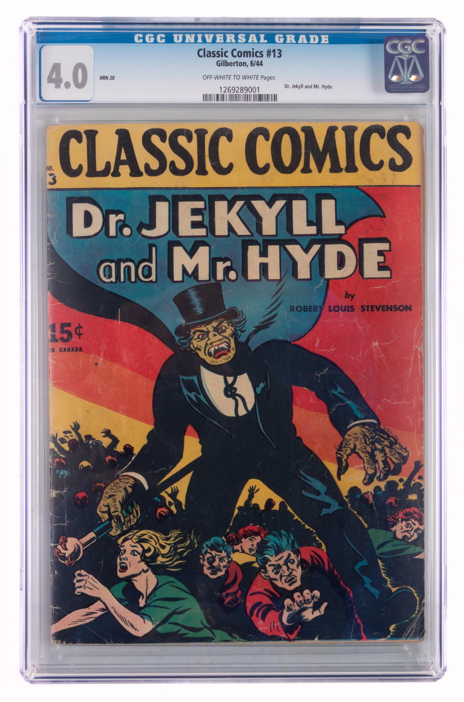 CLASSIC COMICS #13: Jekyll & Hyde HRH 20 * CGC 4.0 (1 of 2)