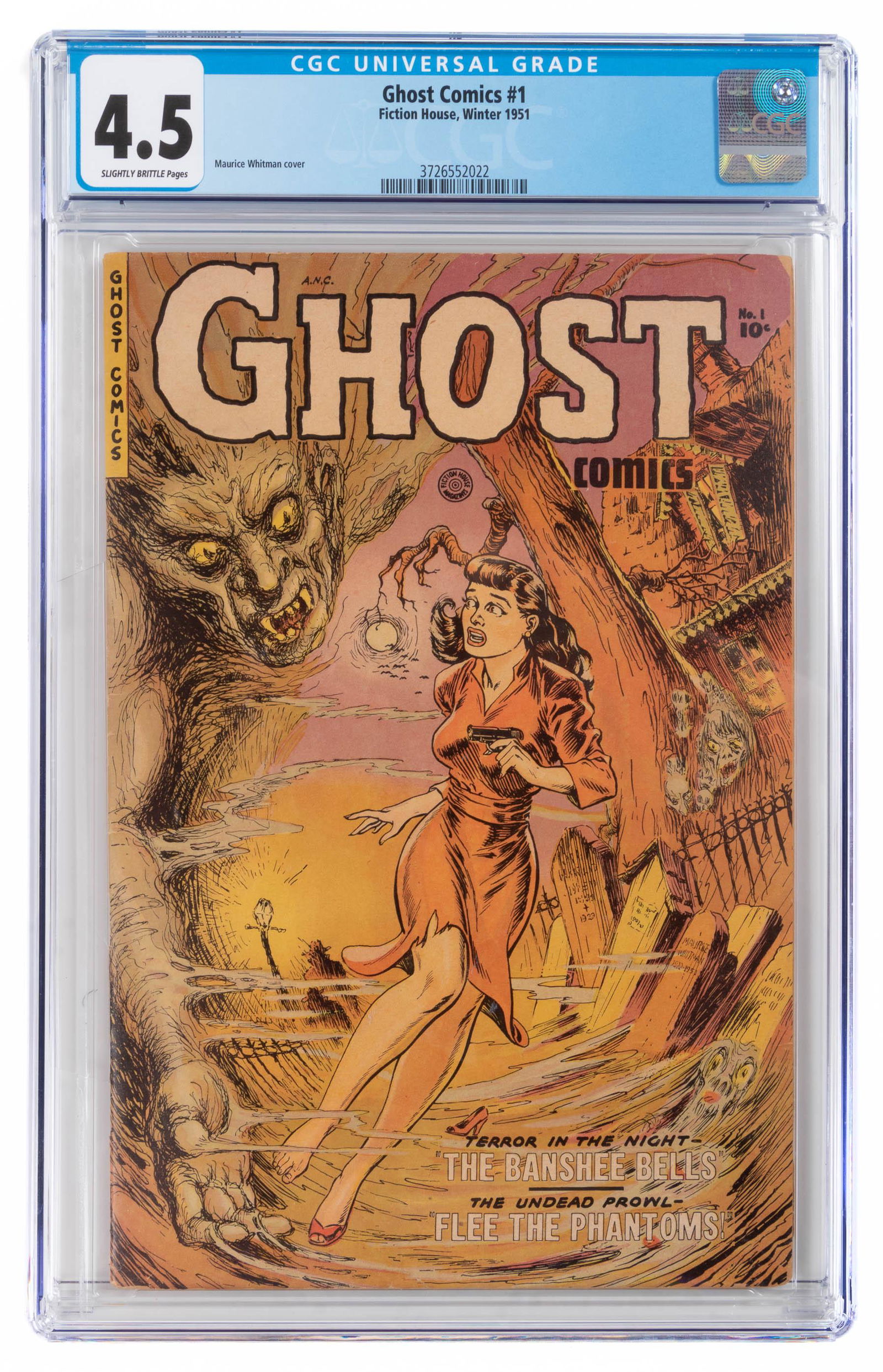 GHOST COMICS #1 * CGC 4.5 * Fiction House * Babes &: Heading: Author: Title: GHOST COMICS No. 1 Place Published: Publisher: Date Published: Description: Fiction House. Winter, 1951. CGC certified: VG+ (4.5).