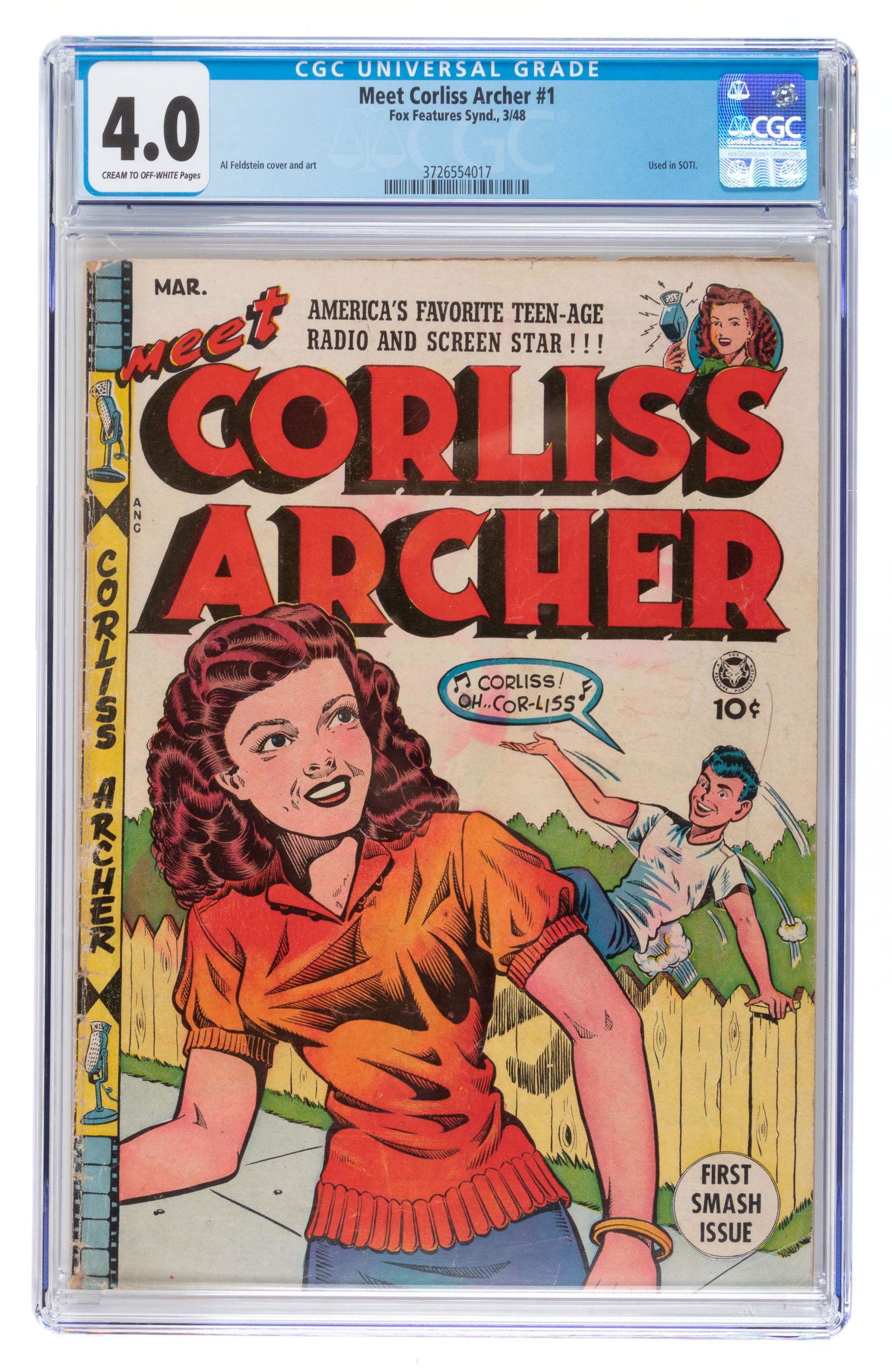 MEET CORLISS ARCHER No. 1 * CGC 4.0 * Wertham (1 of 2)