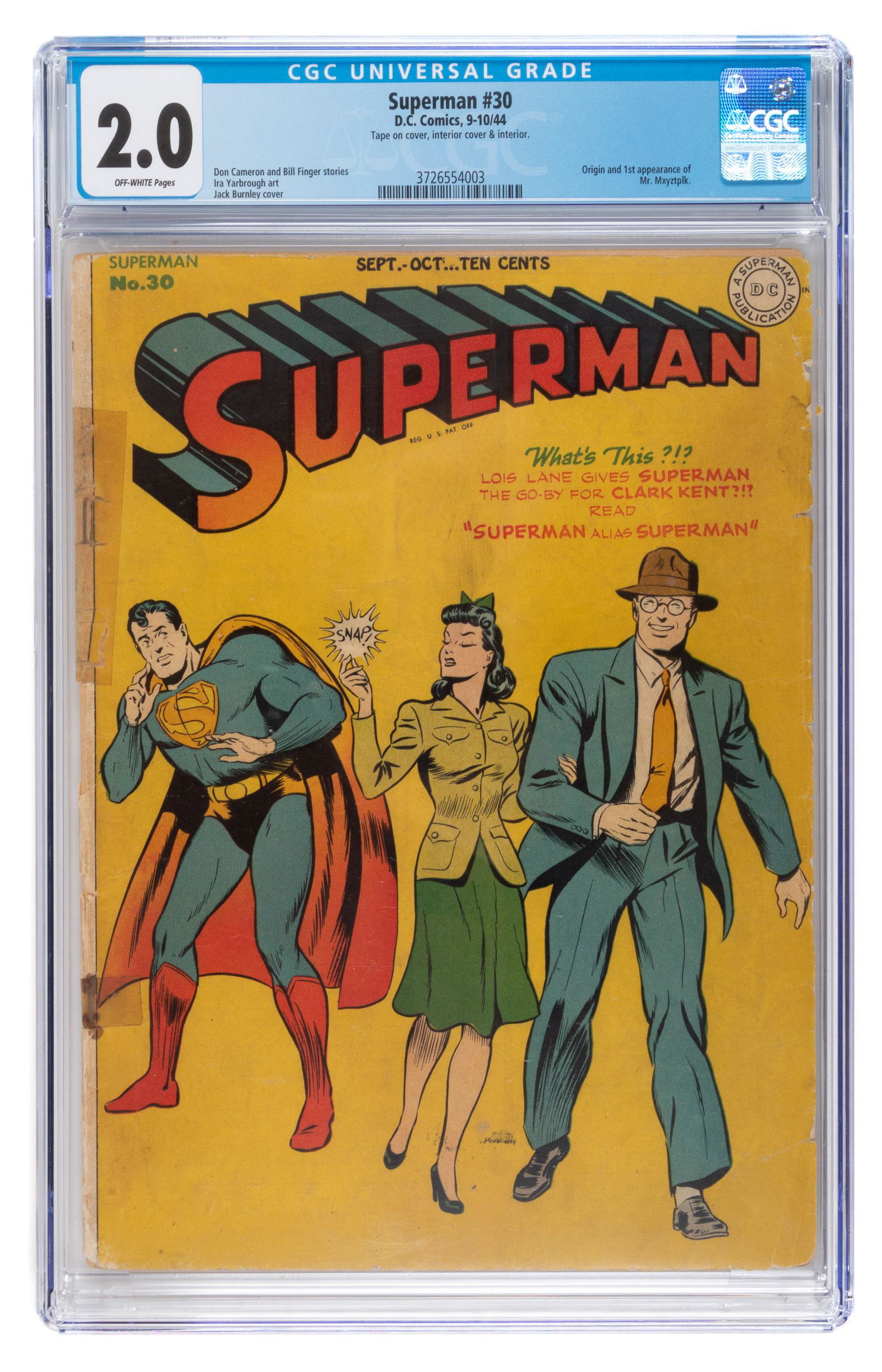 SUPERMAN #30 * CGC 3.5 * 1st App: Mr. MYXZTPLK (1 of 2)
