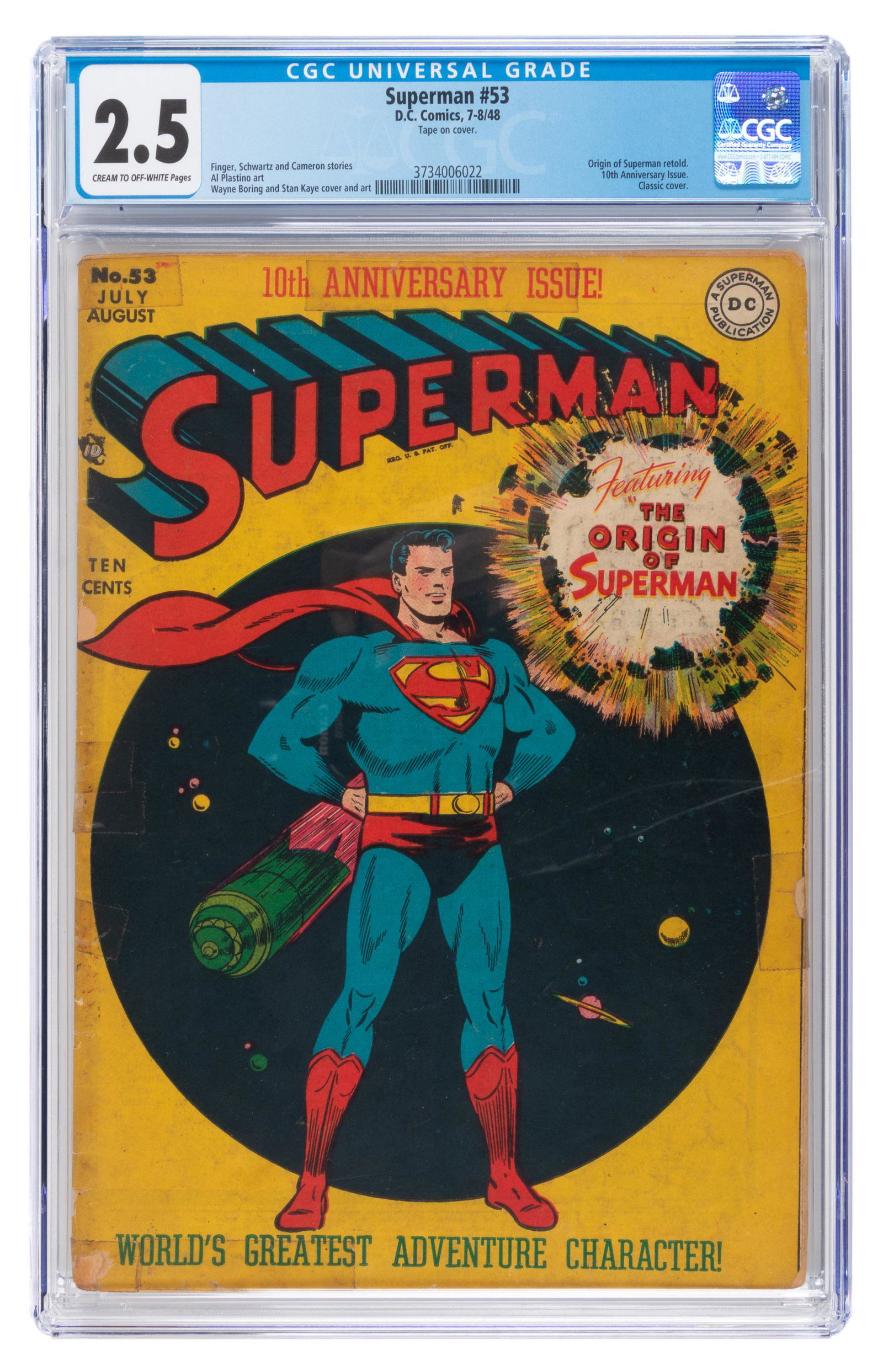 SUPERMAN #53 * CGC 2.5 * The ORIGIN of SUPERMAN (1 of 2)