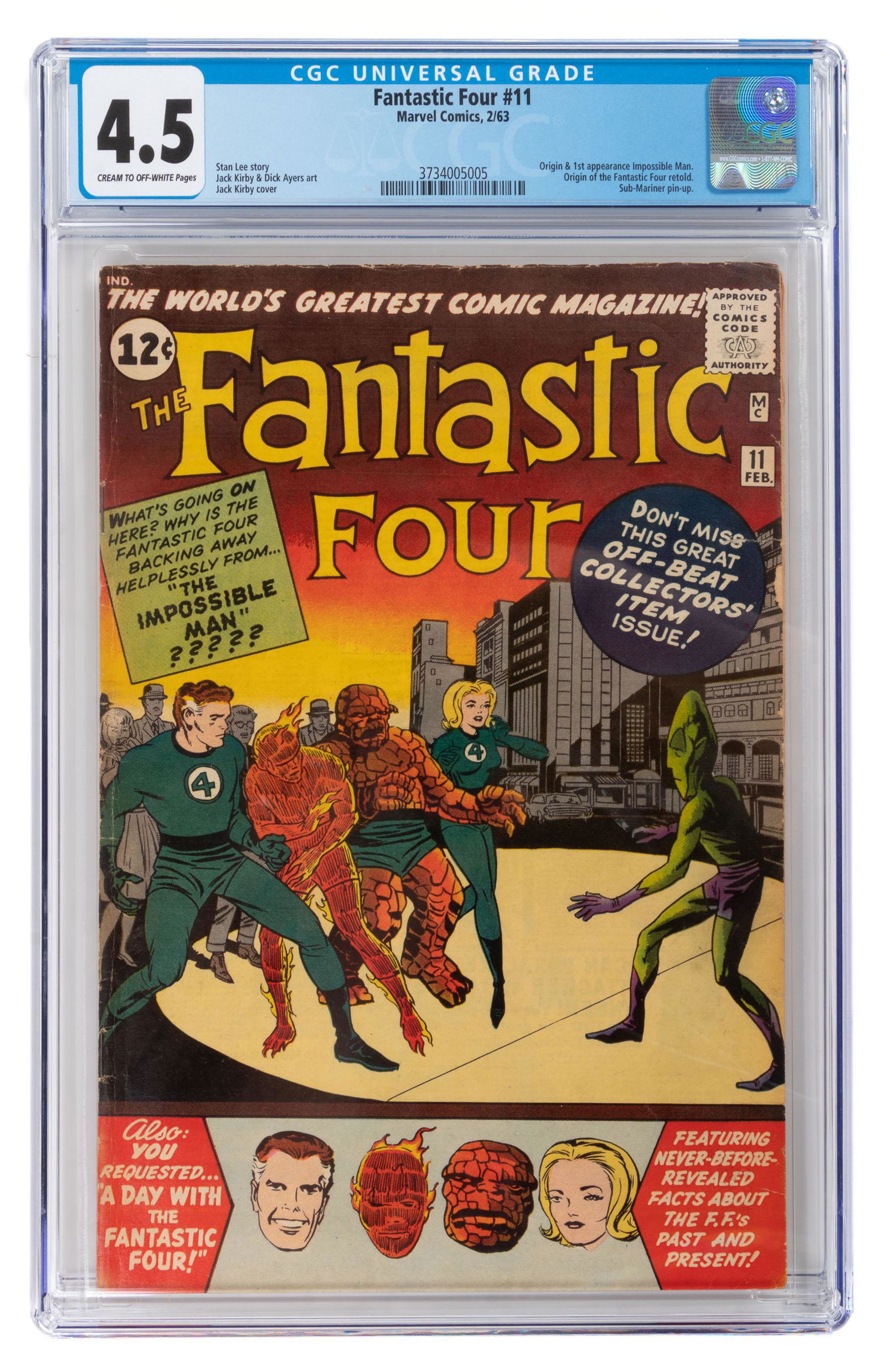 FANTASTIC FOUR #11 * CGC 4.5 * Impossible Man (1 of 2)