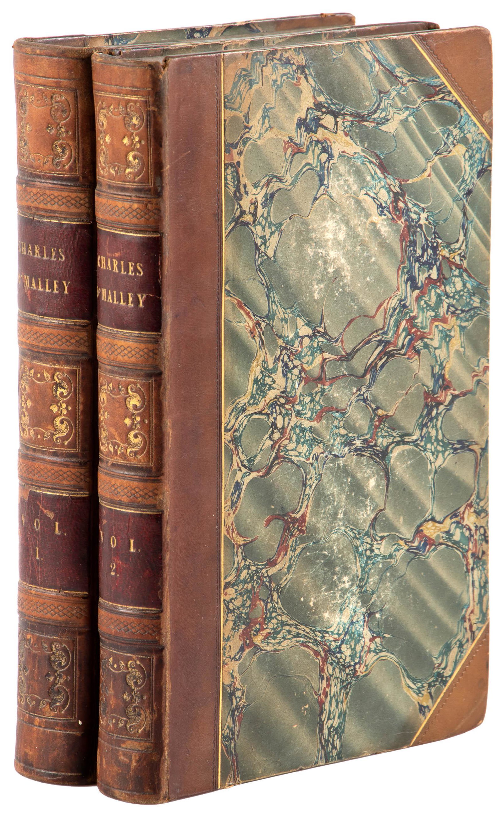 The Irish Dragoon illustrated by Phiz: Heading: Author: Lever, Charles Title: Charles O'Malley: The Irish Dragoon Place Published: Dublin Publisher:William Curry, Jun. and Company Date Published: 1841 Description: 2