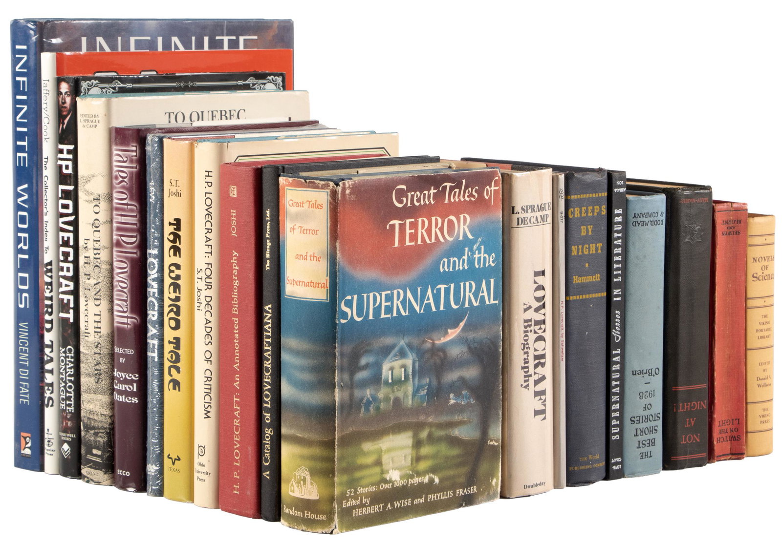 Large collection of H.P. Lovecraft related books and: Heading: (Lovecraft, H.P.) Author: Title: Large collection of H.P. Lovecraft related books and ephemera Place Published: Various places Publisher: Date Published: Various dates Descrip
