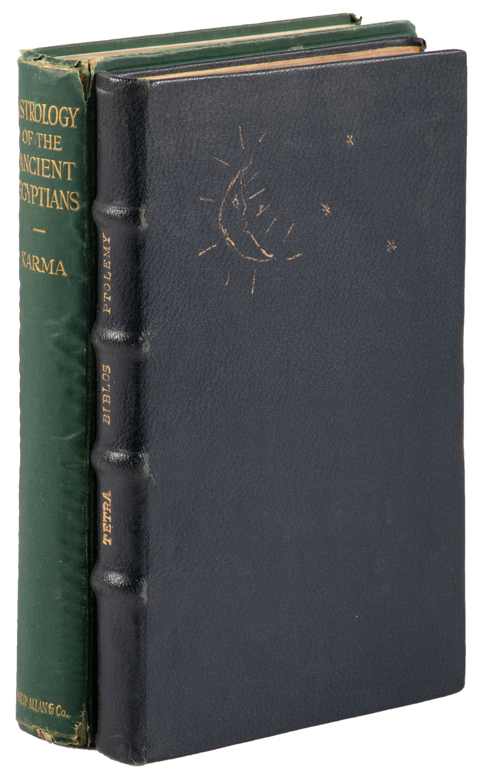 Egyptian & Greek astrology, Ptolemy & Karma: Heading: (Astrology) Author: Title: Two Works on Astrology in the Ancient World Place Published: London Publisher:Davis and Dickson; Philip Allan & Co. Date Published: 1822, 1924 Desc