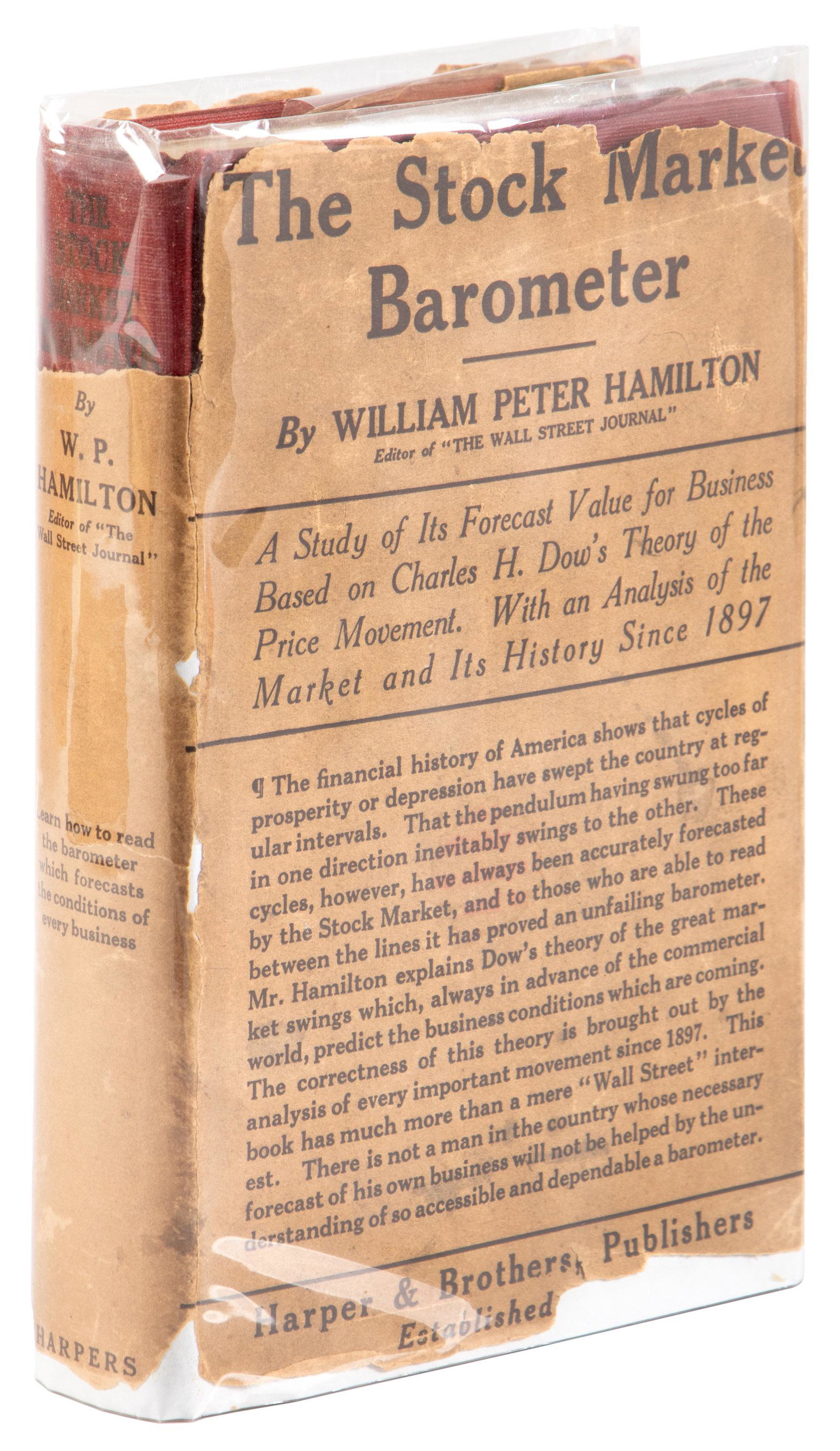 Dow's theory of price movements 1922: Heading: Author: Hamilton, William Peter Title: The Stock Market Barometer: A Study Of Its Forecast Value Based On Charles H. Dow's Theory Of The Price Movement, With An Analysis Of The Market And Its