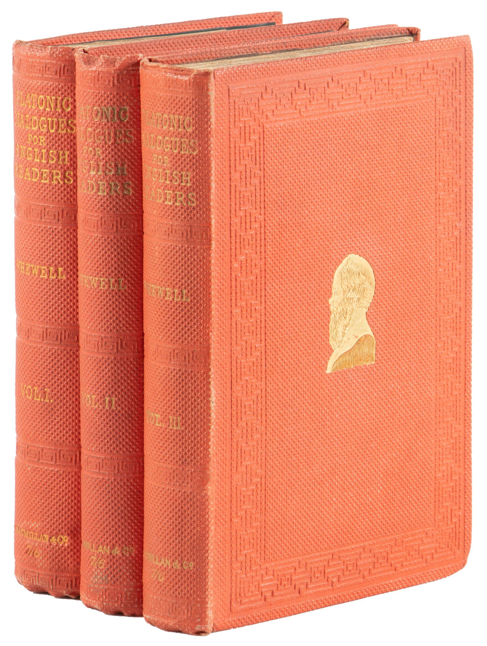 The Platonic Dialogues in 3 volumes: Heading: Author: Plato Title: The Platonic Dialogues for English Readers Place Published: Cambridge & London Publisher:Macmillan and Co. Date Published: 1860 Description: 3 volu