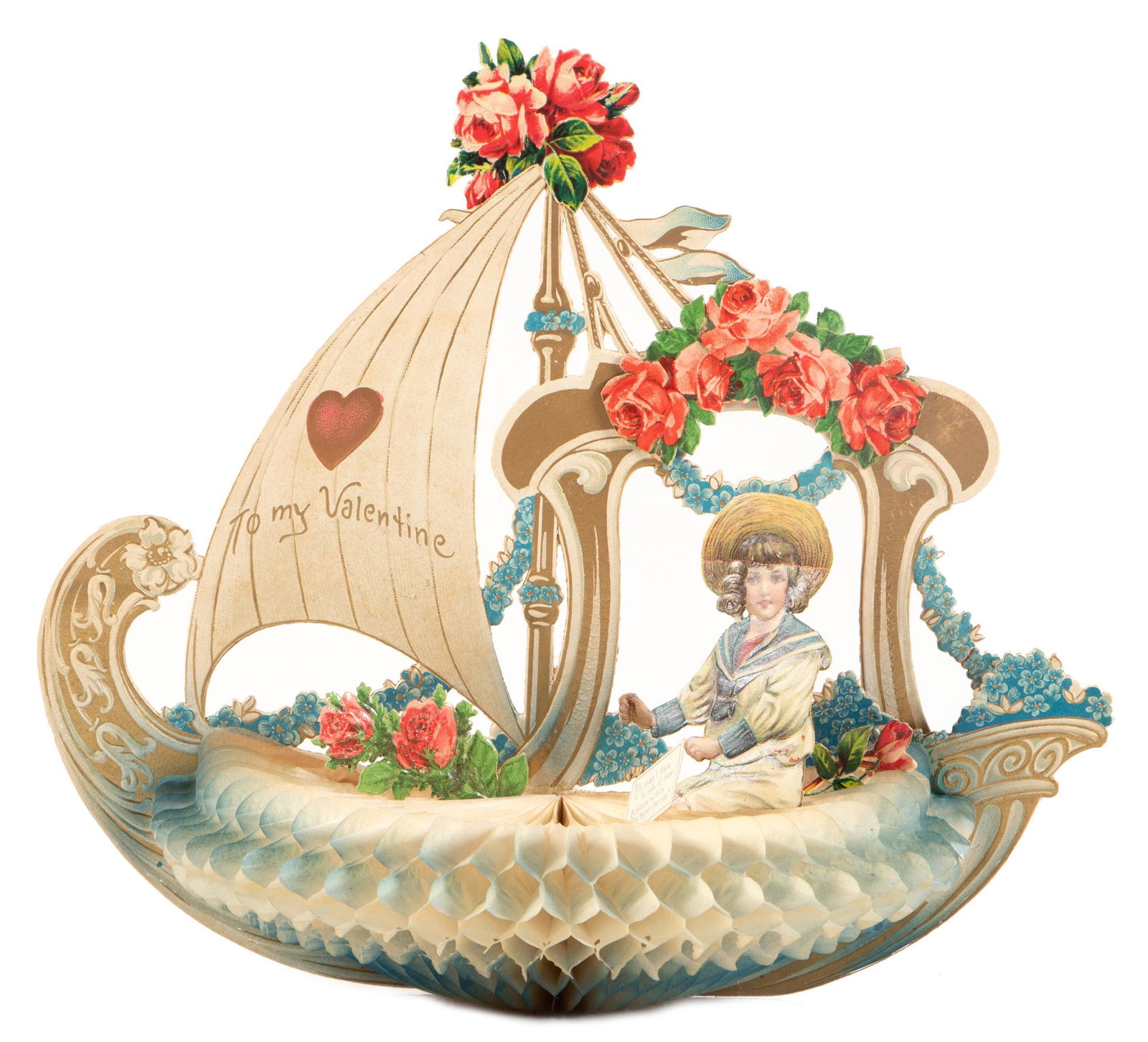 55 Victorian & early 20th century beehive Valentines (1 of 4)