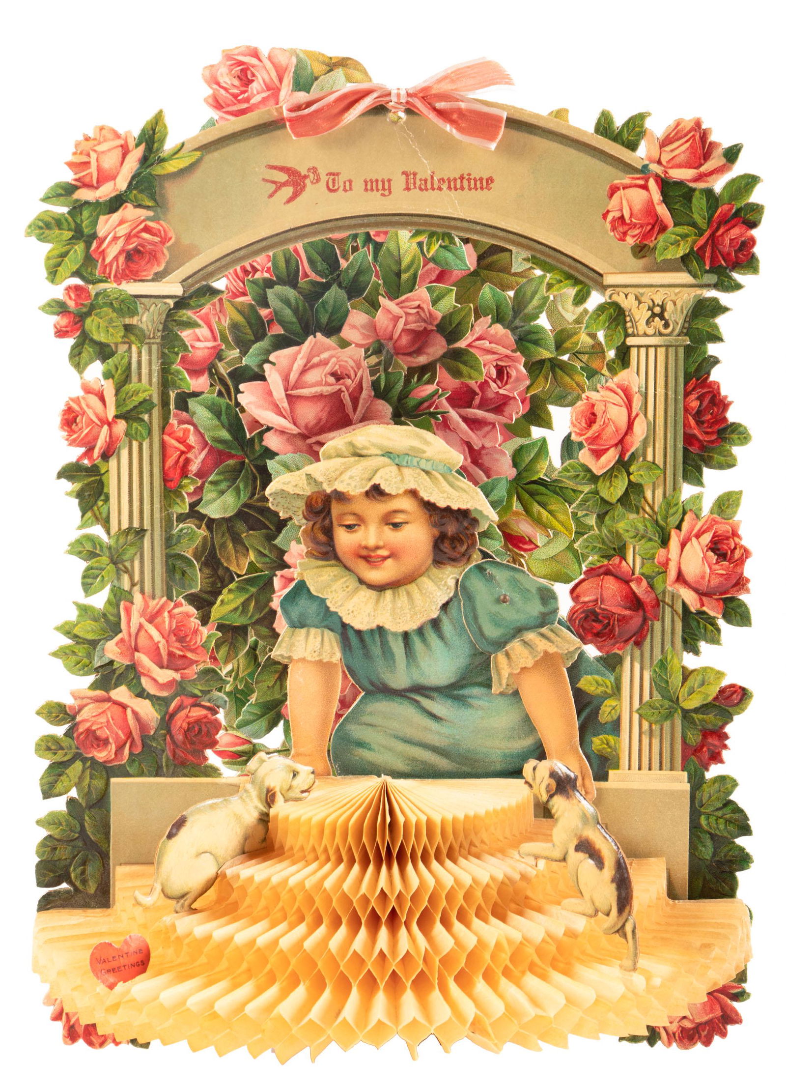 Nine large embossed die-cut Victorian Valentines (1 of 2)