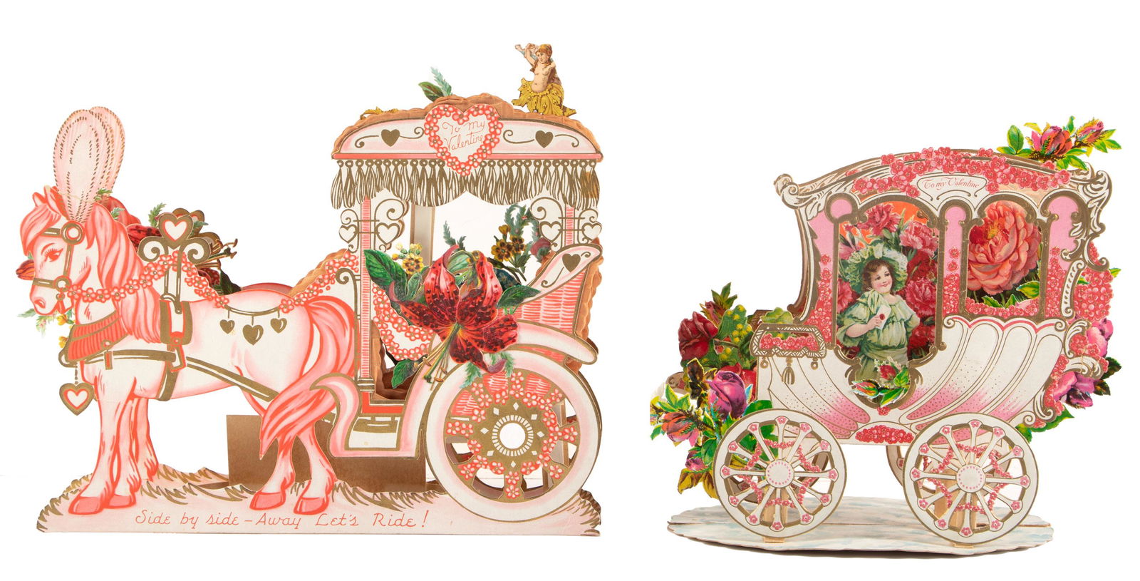 8 Victorian pop-up carriage Valentines (1 of 4)