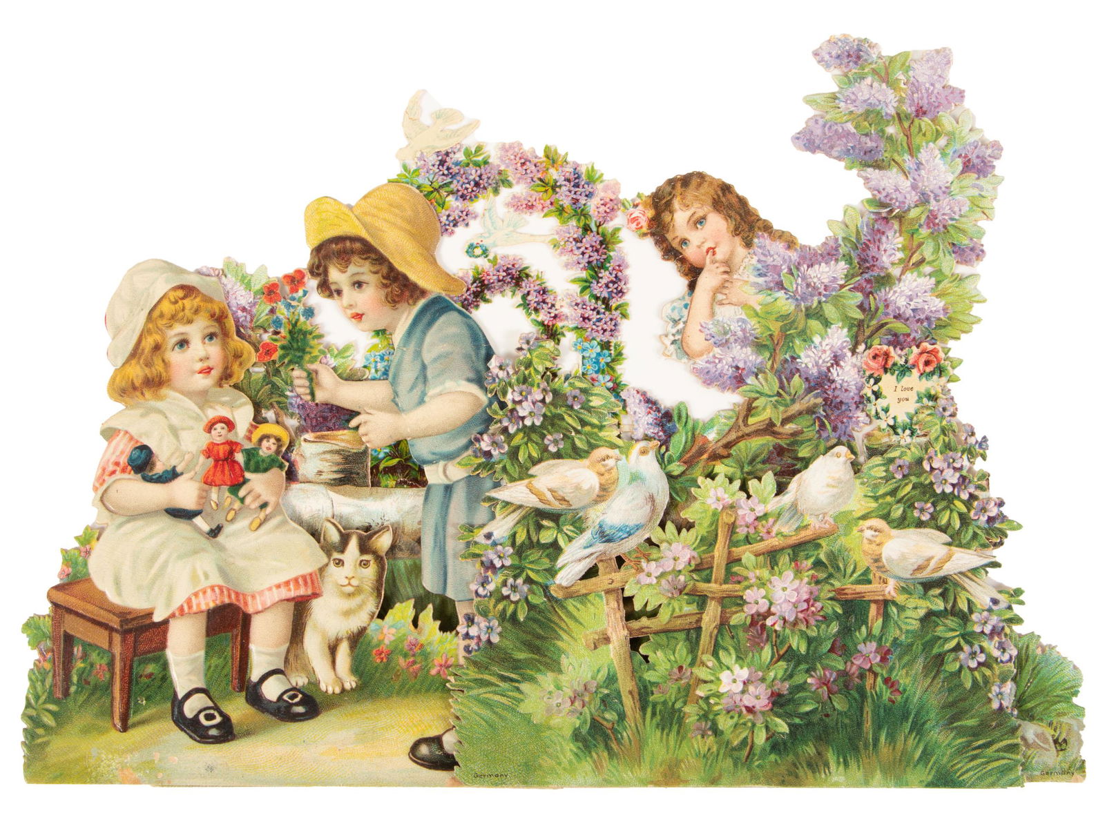 10 German pastoral die-cut Valentines (1 of 6)