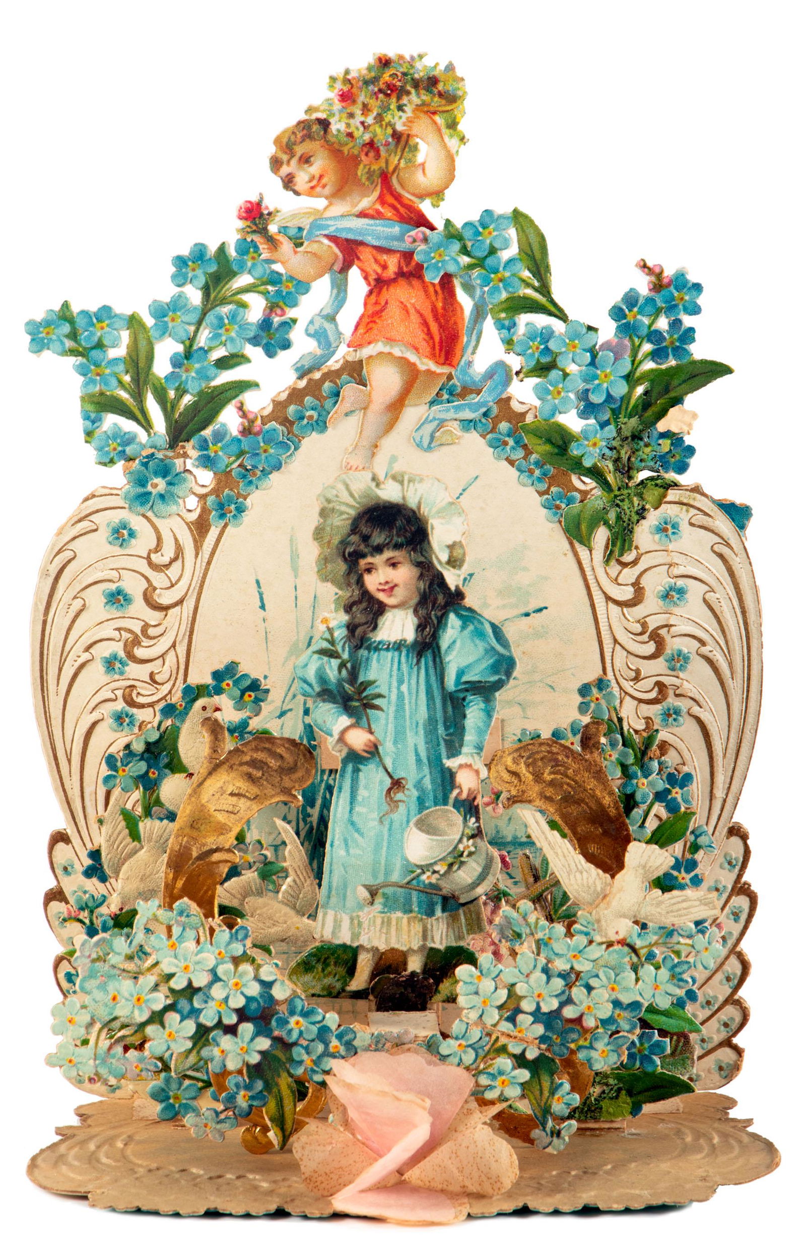 3 Layered Victorian fold-out Valentines (1 of 3)