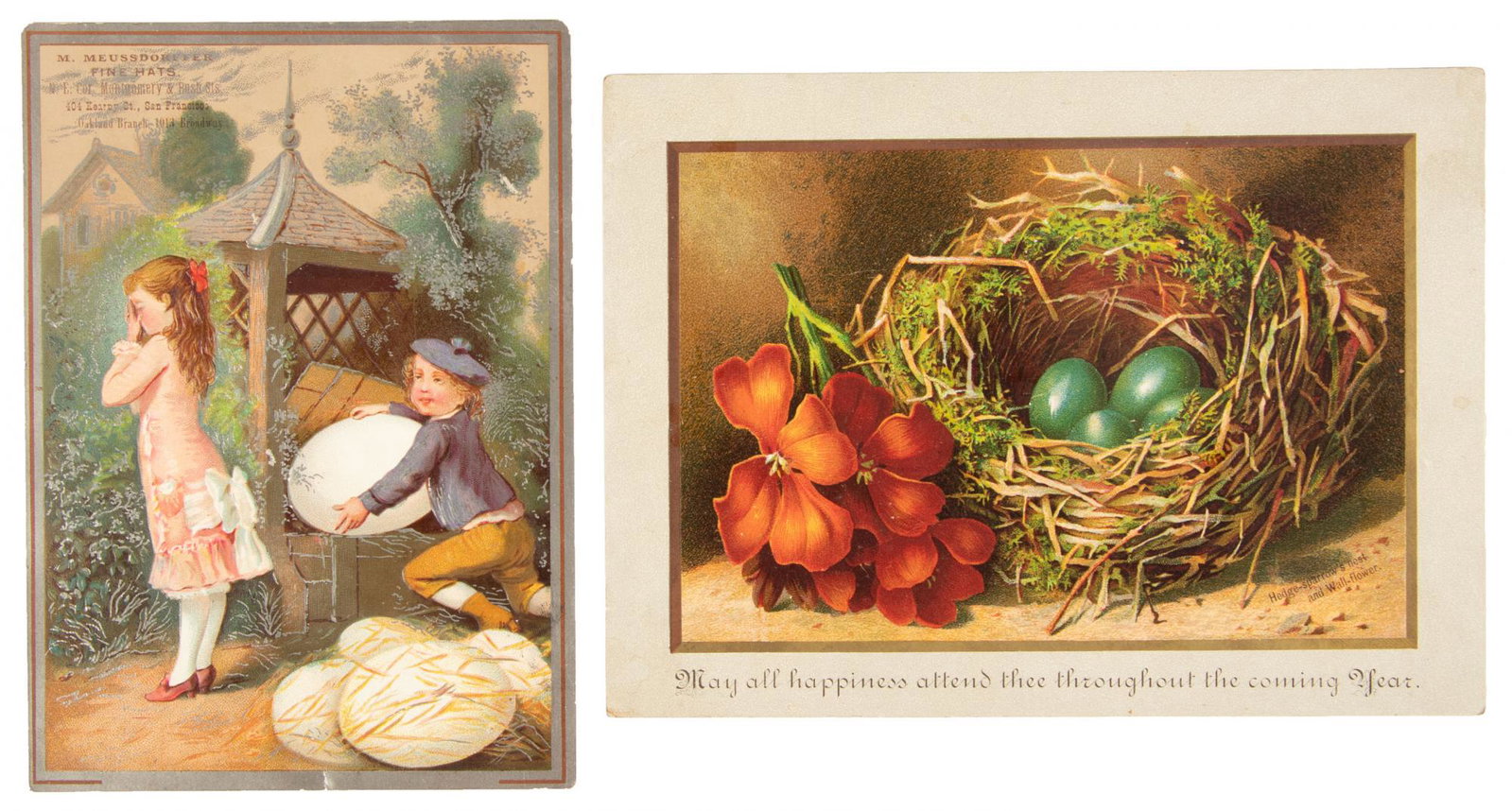 Collection of Victorian/Edwardian era trade cards and: Heading: (Holiday Cards) Author: Title: Collection of Victorian/Edwardian era trade cards and holiday greetings Place Published: Various places Publisher: Date Published: c.1900 Descri
