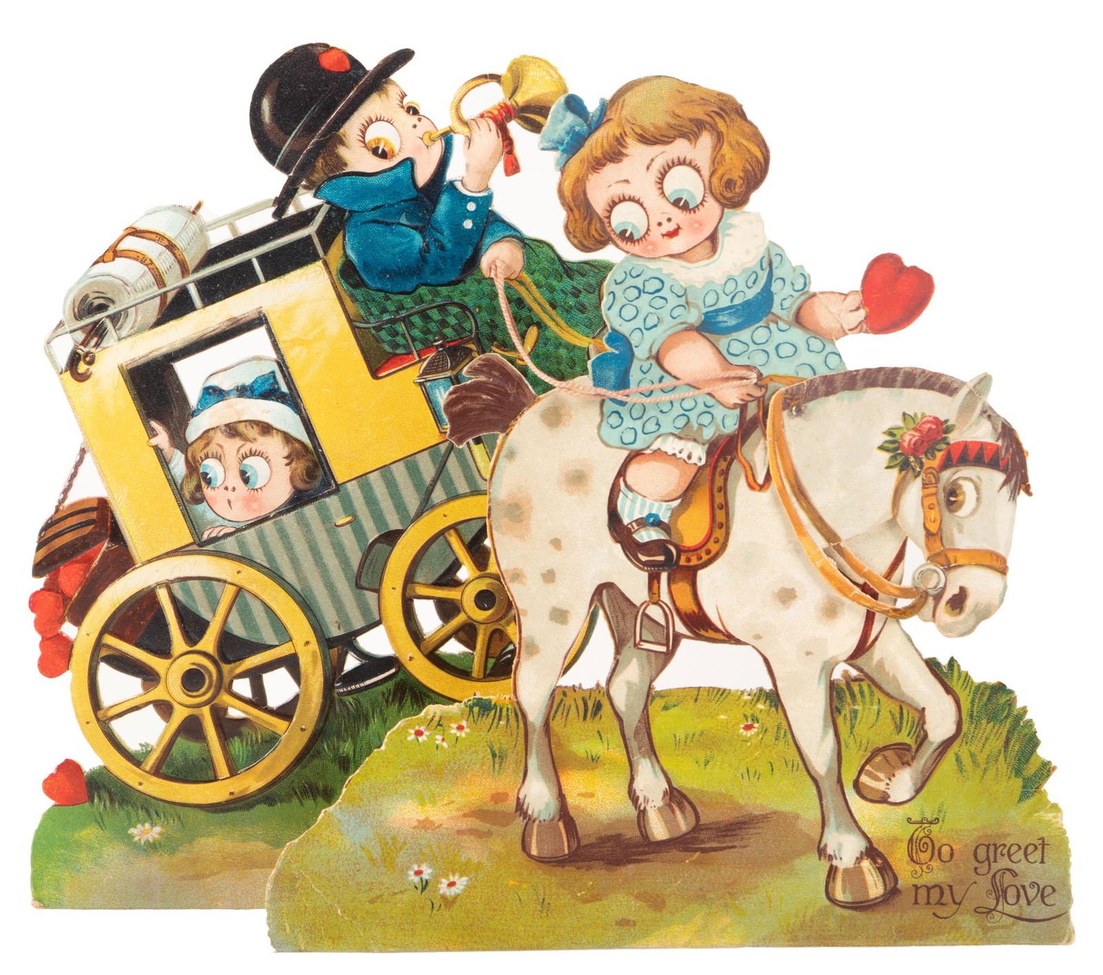 11 Early 20th century mechanical Valentines (1 of 2)