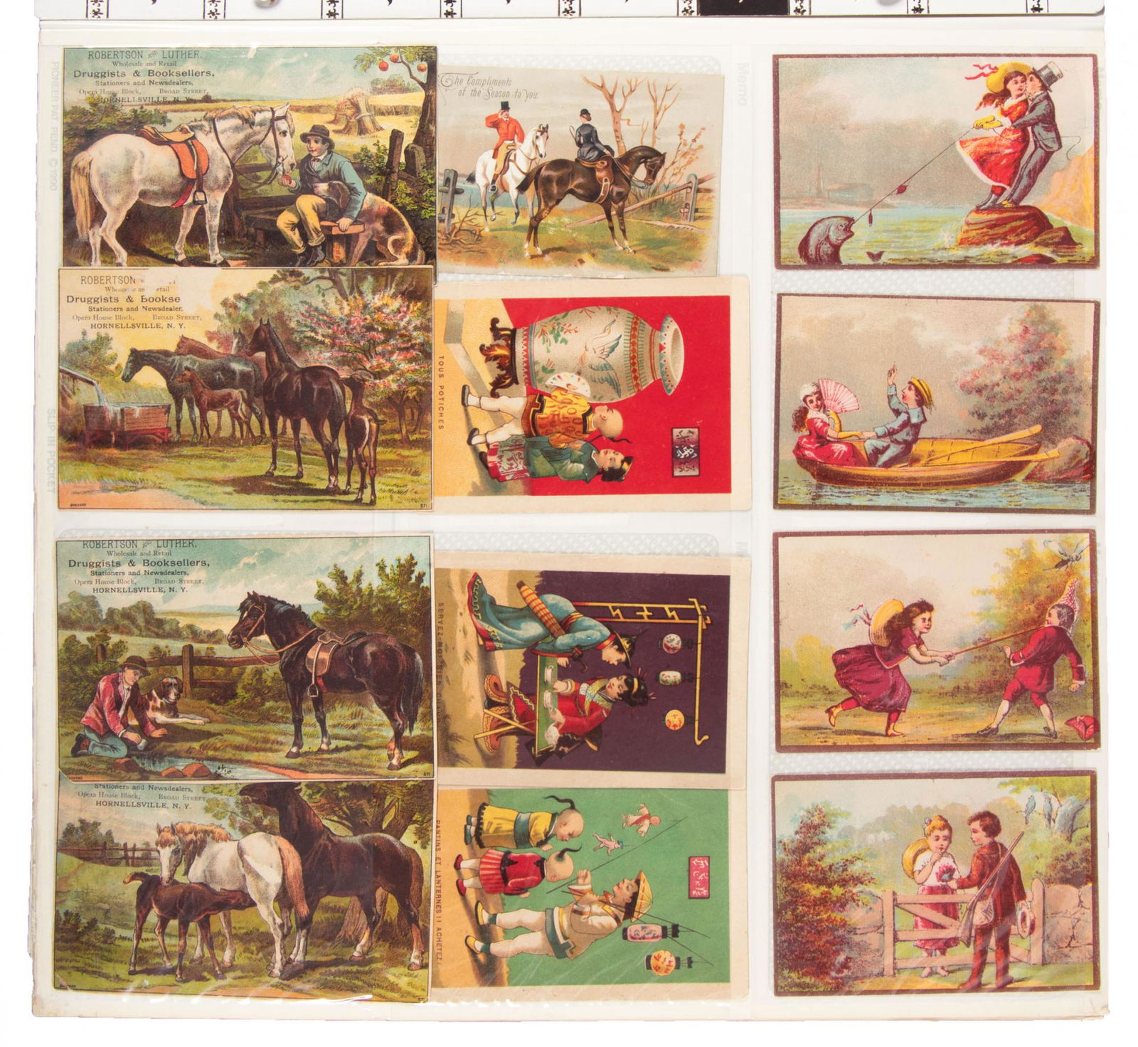 Large collection of Victorian era trade cards (1 of 8)