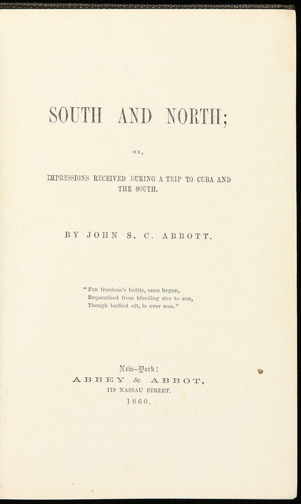 Abbott's travels through southern US & Cuba