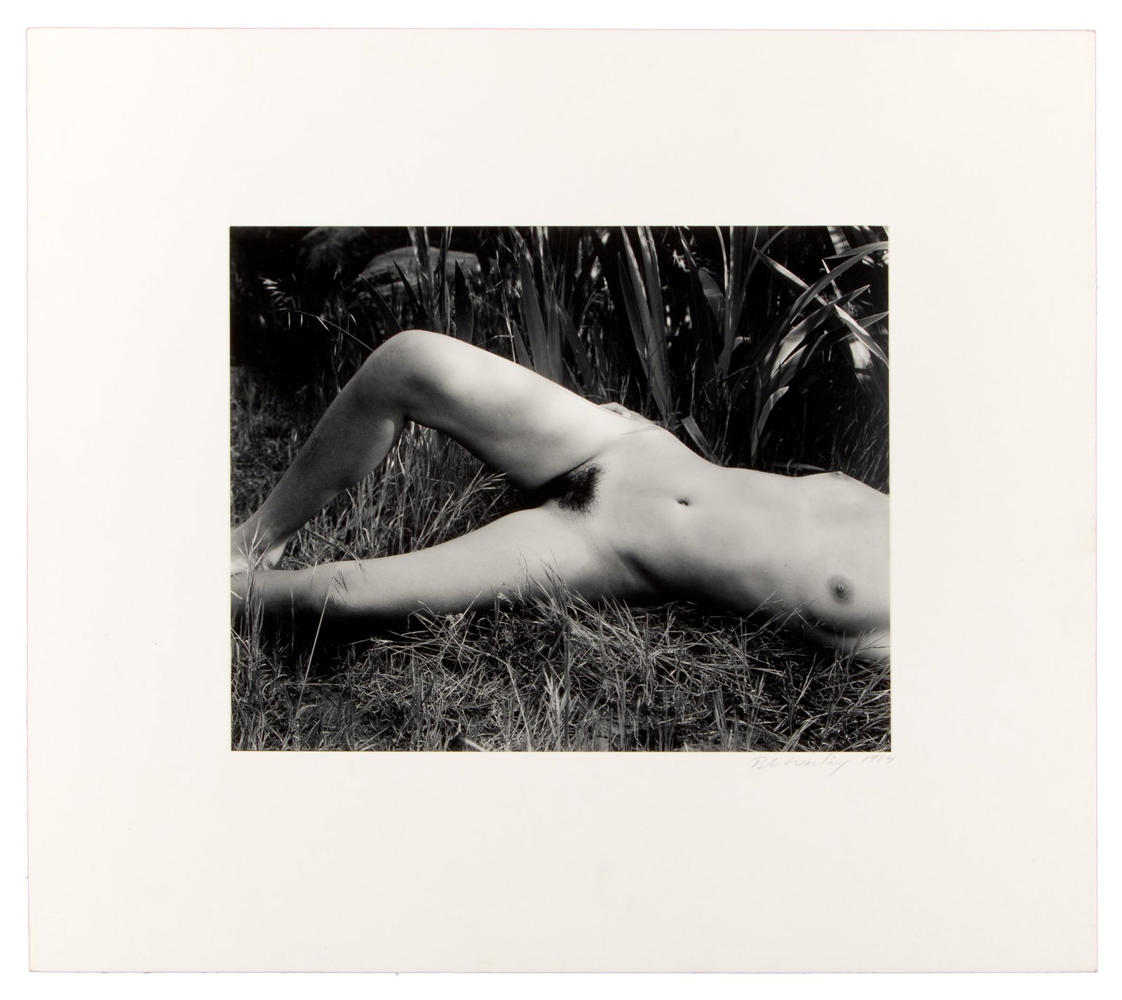 Signed by Robert Werling, 1984: Heading: Author: Werling, Robert Title: [Reclining Nude Figure] Place Published: Santa Barbara Publisher: Date Published: Negative: 1984; Print: 1984 Description: Gelatin silver