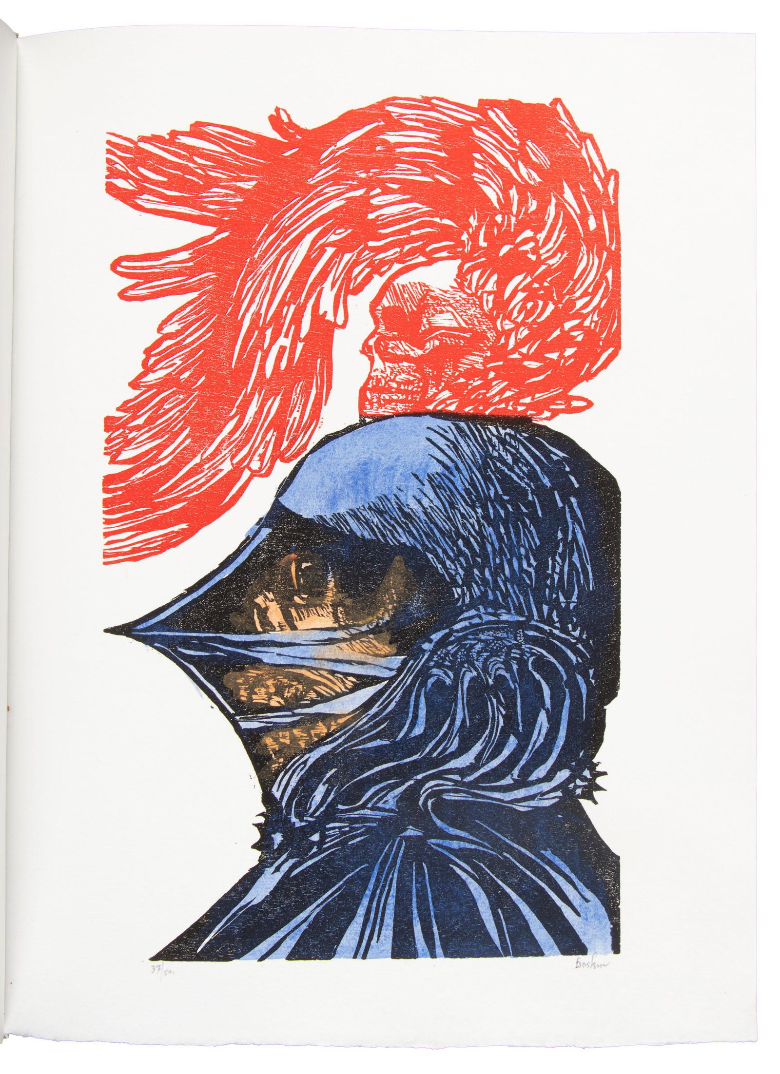 Unique copy with hand-coloring by Leonard Baskin: Heading: (Gehenna Press) Author: Hecht, Anthony and Leonard Baskin Title: The Presumptions of Death Place Published: [Rockport, ME] Publisher:Gehenna Press Date Published: 1995 Descript