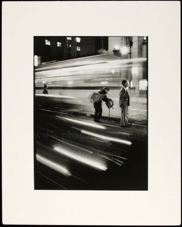 Eugene Smith photo Japanese train station: Title: Hitachi, Ltd. - Train Station Author: Smith, W. Eugene Description: Gelatin silver photograph. 14x10 plus margins, matted.Illustrated in "Japan...A Photographic Essay by W. Eugene Smith," p.19.
