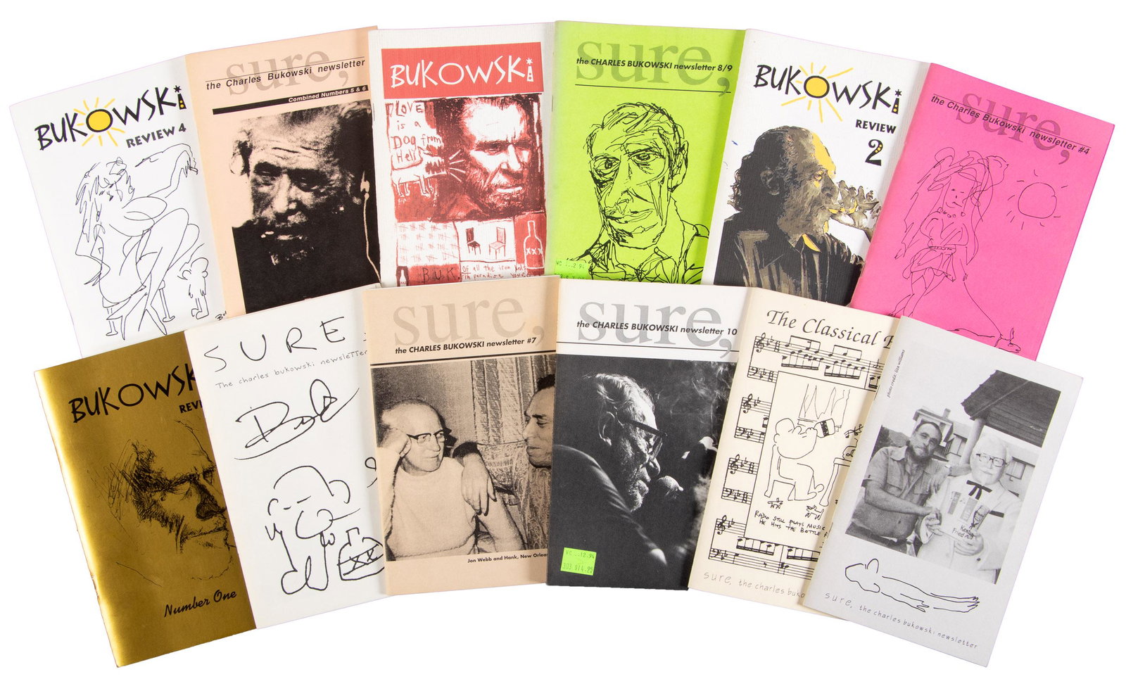 Sure, The Charles Bukowski Newsletter, issues 1-10: Heading: (Bukowski, Charles) Author: Smith, Edward L. , editor Title: Sure, The Charles Bukowski Newsletter, issues 1-10 Place Published: Homeland, CA / Ojai, CA Publisher:Edward L. Smith Date Pu