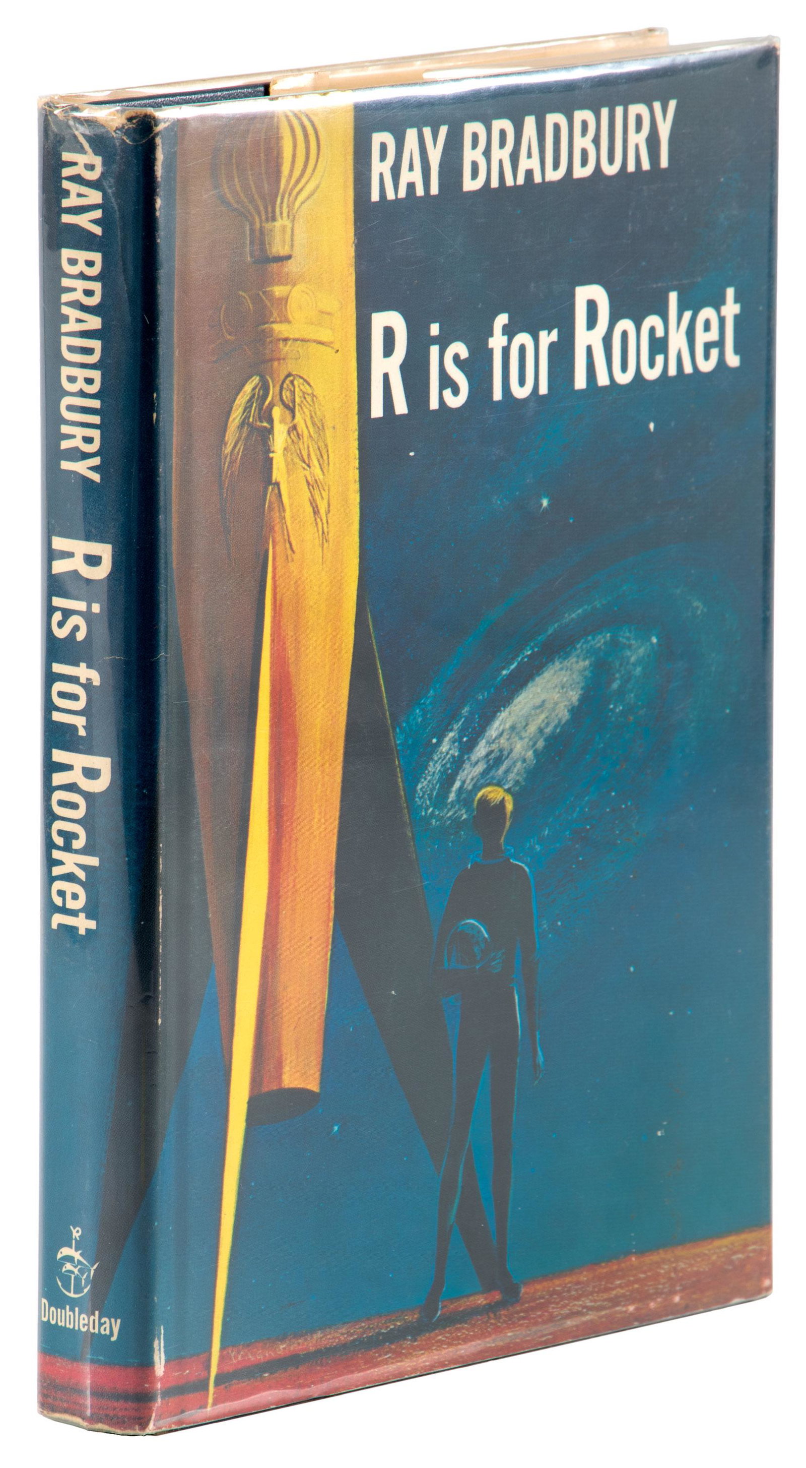 Inscribed by Ray Bradbury to Herb Yellin: Heading: Author: Bradbury, Ray Title: R is for Rocket Place Published: New York Publisher:Doubleday & Company, Inc. Date Published: [1962] Description: Blue boards, illustrated