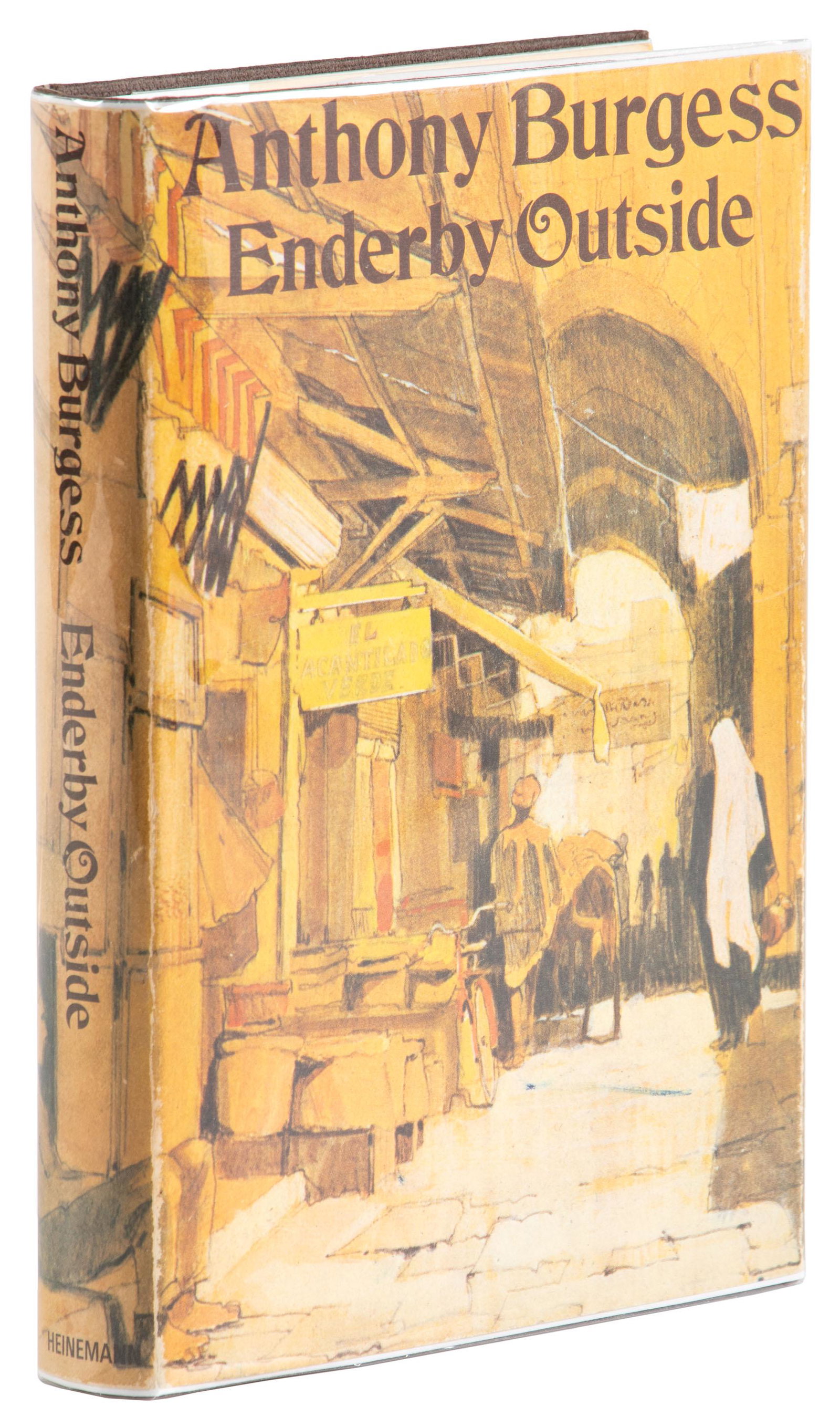 Inscribed by Anthony Burgess: Heading: Author: Burgess, Anthony Title: Enderby Outside Place Published: London Publisher:Heinemann Date Published: [1968] Description: (8vo) original brown cloth, gilt spine t