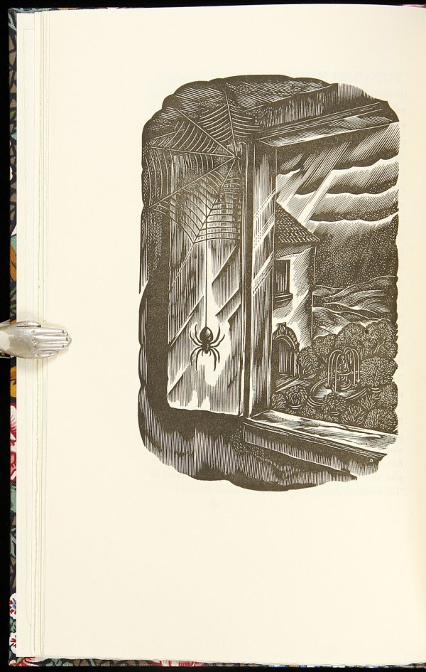 Allen Press, Hawthorne, Rappaccini's Daughter: Title: Rappaccini's Daughter Author: Hawthorne, Nathaniel Description: Reflections on Hawthorne by Poe, Trollope & James. Illustrated with wood engravings by John DePol. 11x7, color floral decorated c