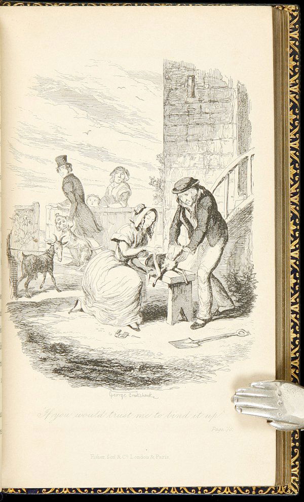 The Inundation by Mrs. Gore: Title: The Inundation; Or, Pardon and Peace. A Christmas Story Author: Gore, Mrs. Description: [iv], 222 pp. Four plates by George Cruikshank. (12mo) 6¼x4, later full blue straight-grain calf, gilt f