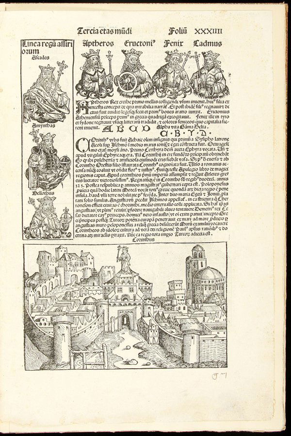 Nuremberg Chronicle Leaf Book - John Henry Nash: Title: The Nuremberg Chronicle or, The Book of Chronicles from the Beginning of the World, the most famous German picture books of the fifteenth century...a monograph...with a leaf from the first Lati