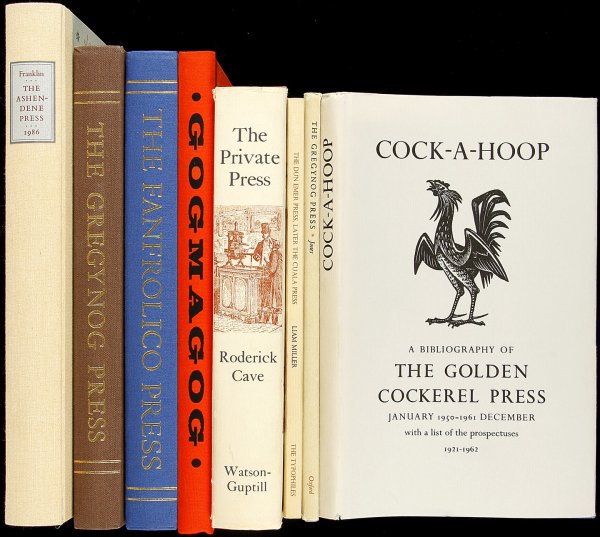 Eight volumes on various Private Presses: Title: Eight volumes on various Private Presses Author: ** Description: Includes: Arnold, John. The Fanfrolico Press. Cloth. 2009 * Cave, Roderick. The Private Press. Cloth, dj. [1971] * Chambers, Dav