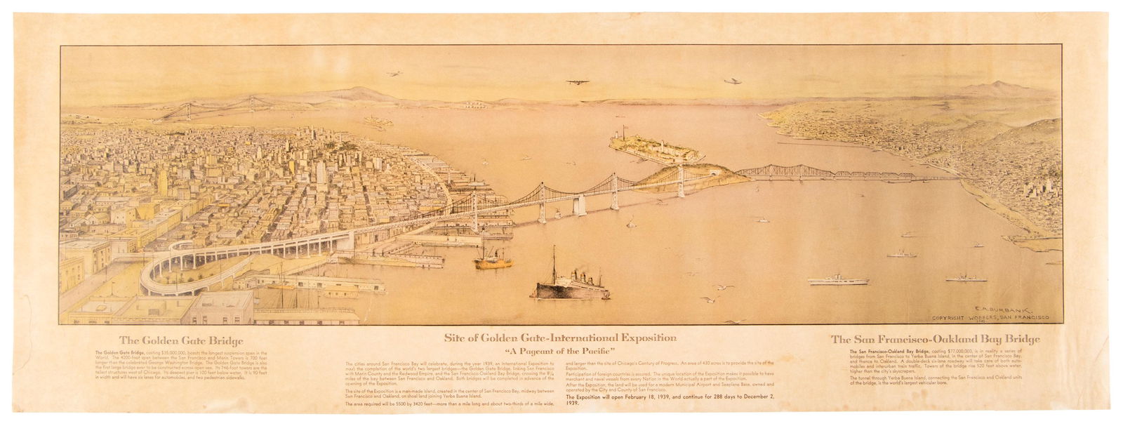 Golden Gate Exposition site & S.F. - bird's-eye view (1 of 7)
