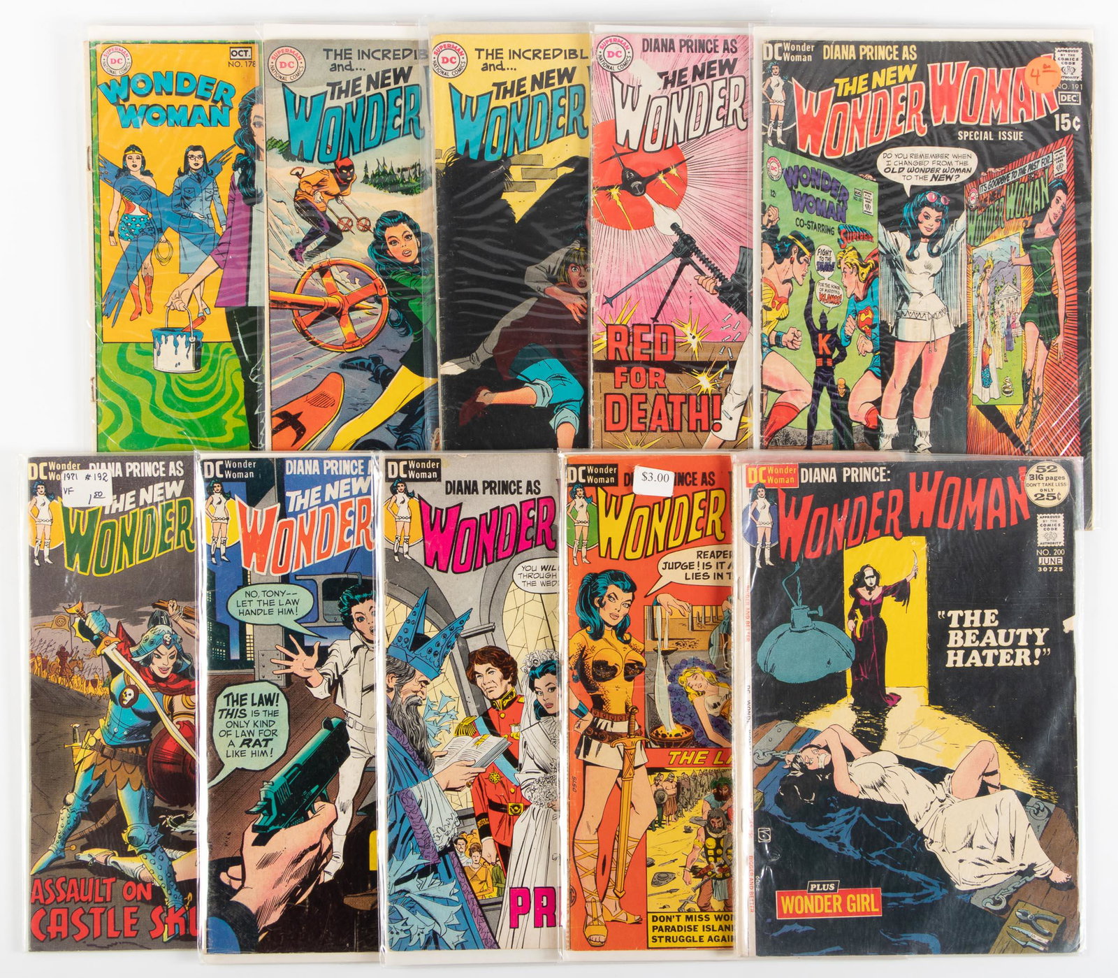 Wonder Woman * Lot of 20 Comics * 1960s-70s: Heading: Author: DC, Harvey and Other Publishers Title: Wonder Woman: Lot of 20 Comics Place Published: Publisher: Date Published: 1960s-70s Description: Lot comprises: #'s 178