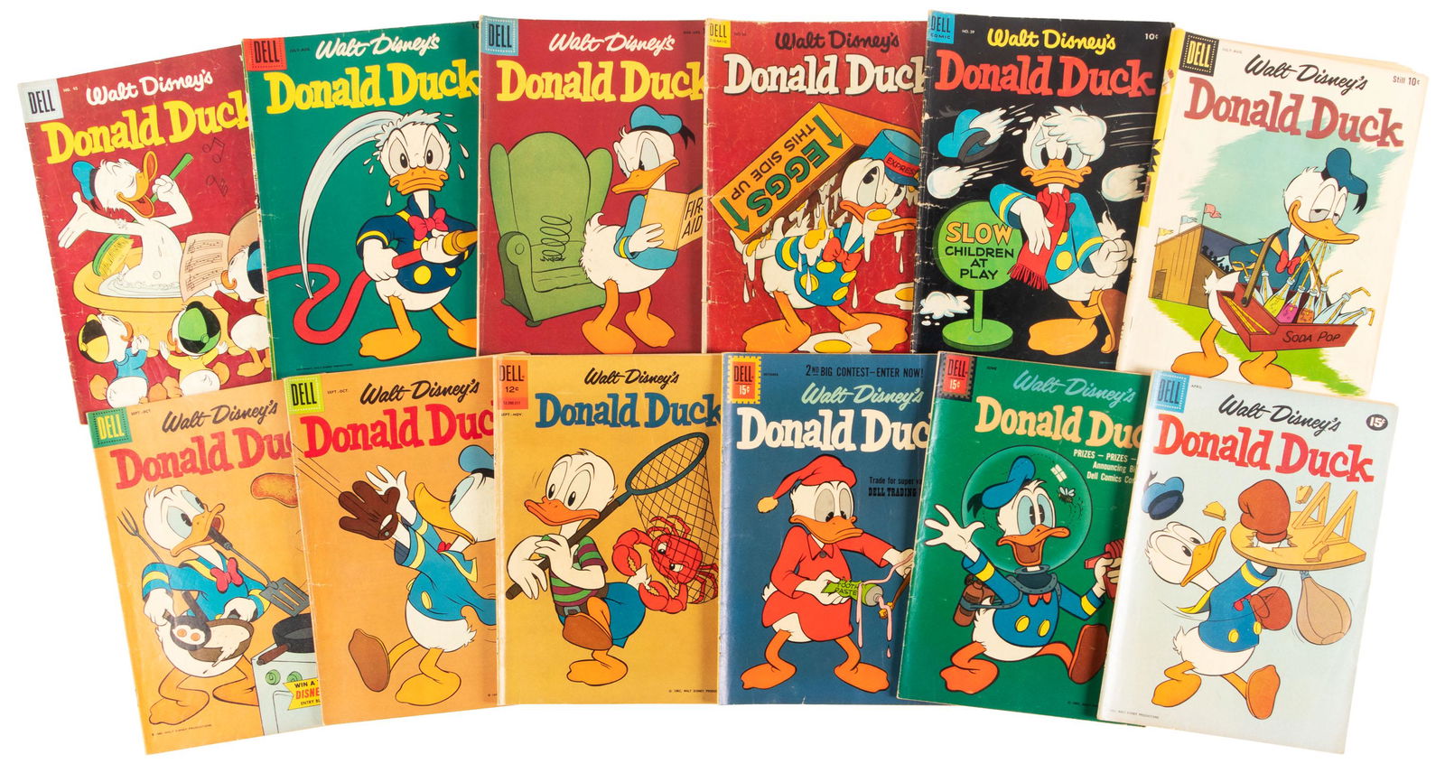 Donald Duck: Lot of 12 Dell Comics (1 of 1)