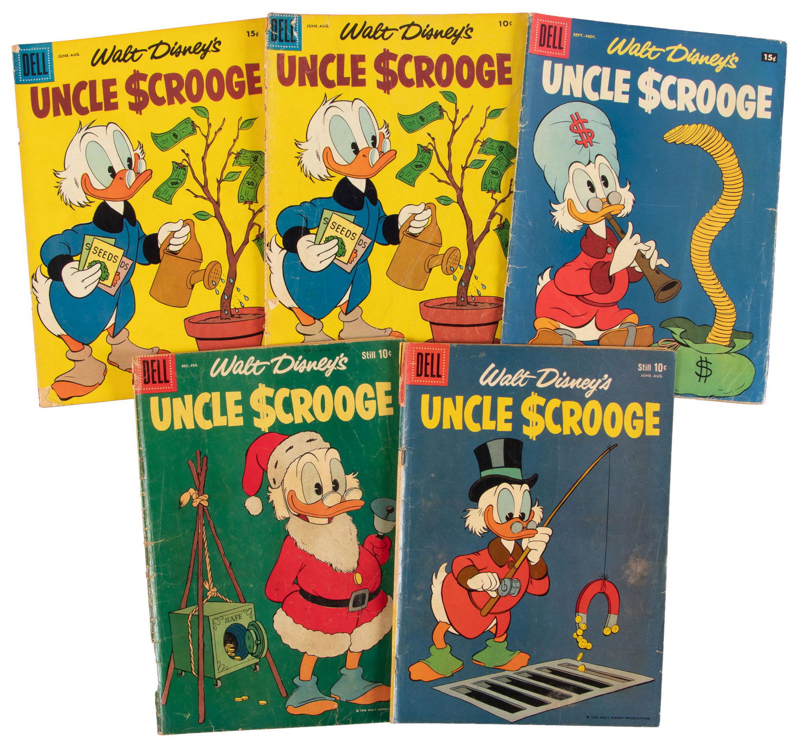 Uncle Scrooge: Lot of Five Comics * 1957-59 (1 of 2)