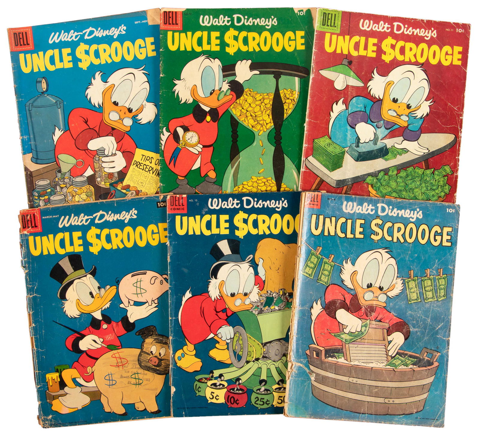 Uncle Scrooge: Lot of Six Comics * 1956-62 (1 of 2)