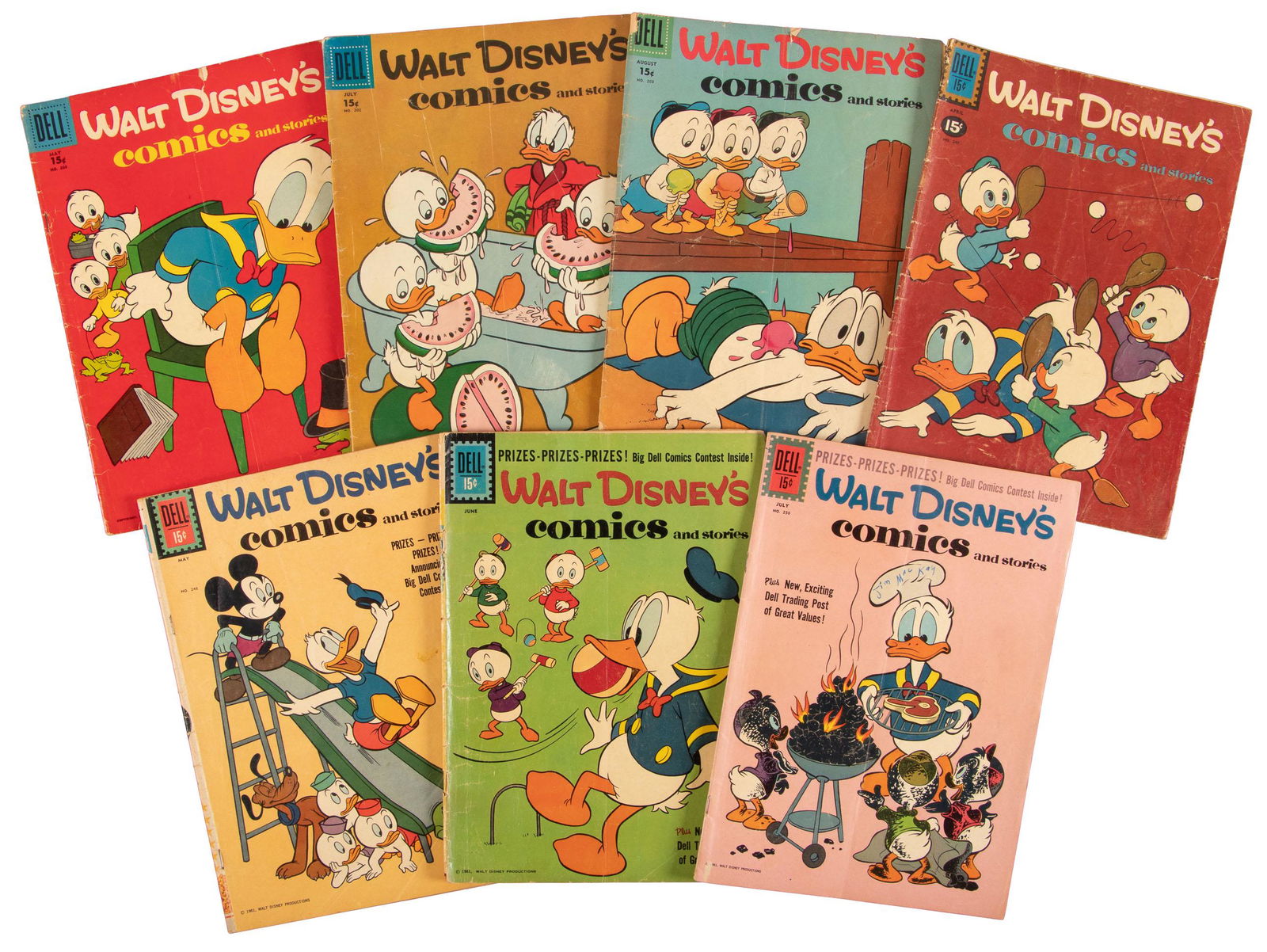 Walt Disney's Comics and Stories: Lot of Seven Comics * (1 of 2)