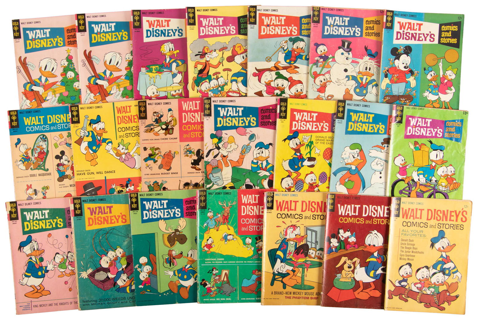 Walt Disney's Comics and Stories: Lot of 21 Gold Key (1 of 2)