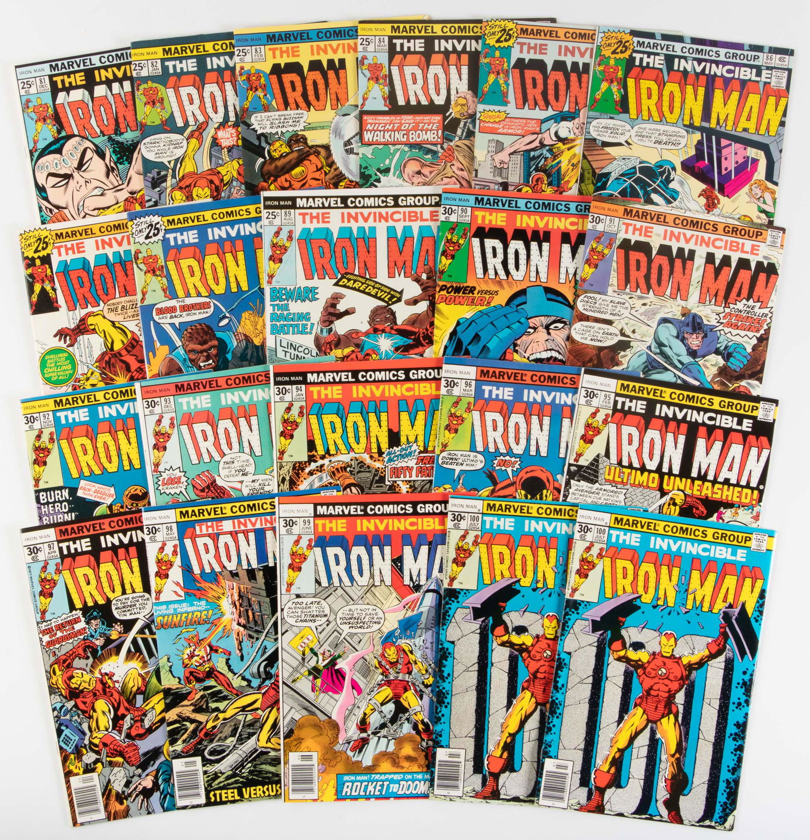 Iron Man #'s 81-100 * Lot of 21 Comics * VF (1 of 1)