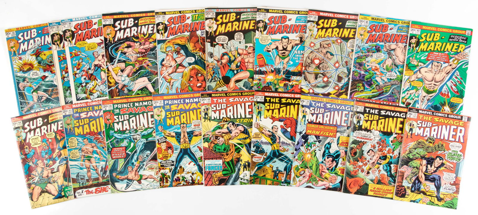 Sub-Mariner: Lot of 19 Comics * 1970s (1 of 1)