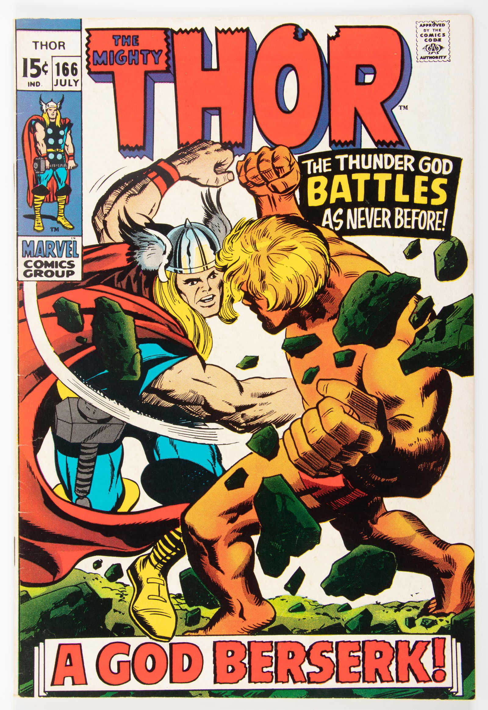 Thor #166 * VG/Fine * 1969 * 2nd Adam Warlock App. (1 of 2)