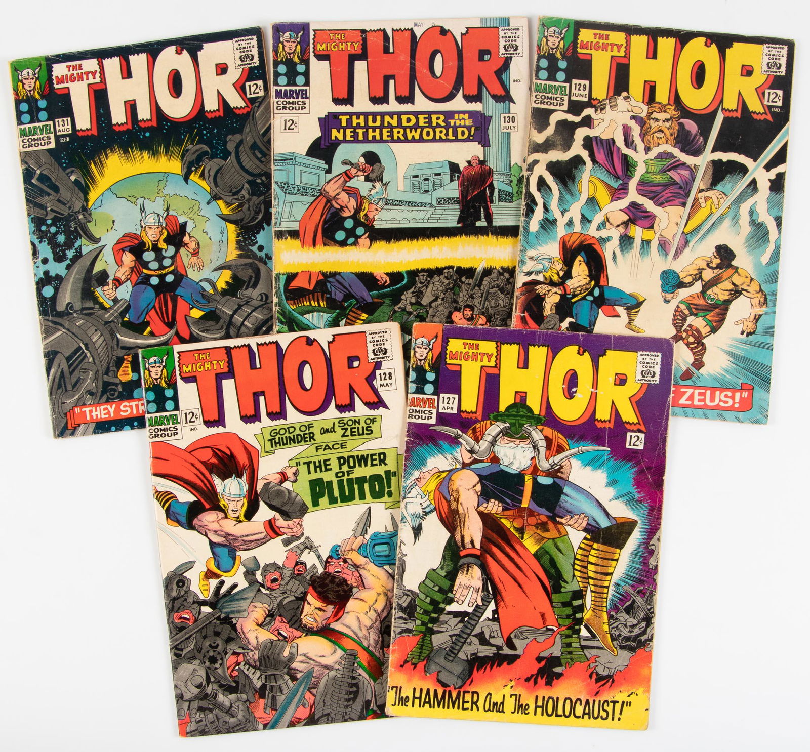 Thor #'s 127-131: Lot of 5 Comics * VG- * 1960s (1 of 1)