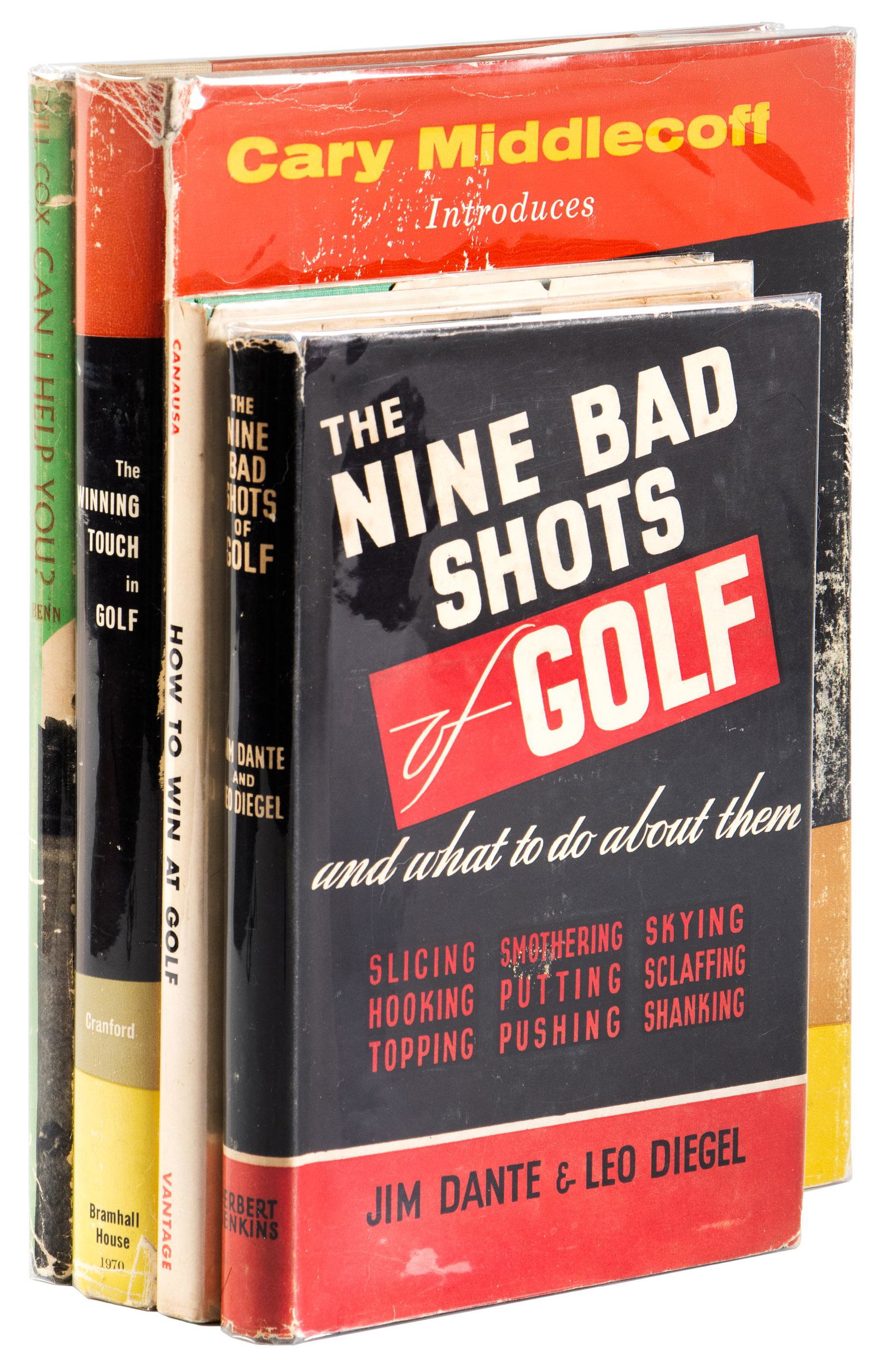Four to help win at golf: Heading: (Instructional) Author: Title: Four books to help win at golf Place Published: Various places Publisher: Date Published: 1948-1956 Description: Four volumes comprising: