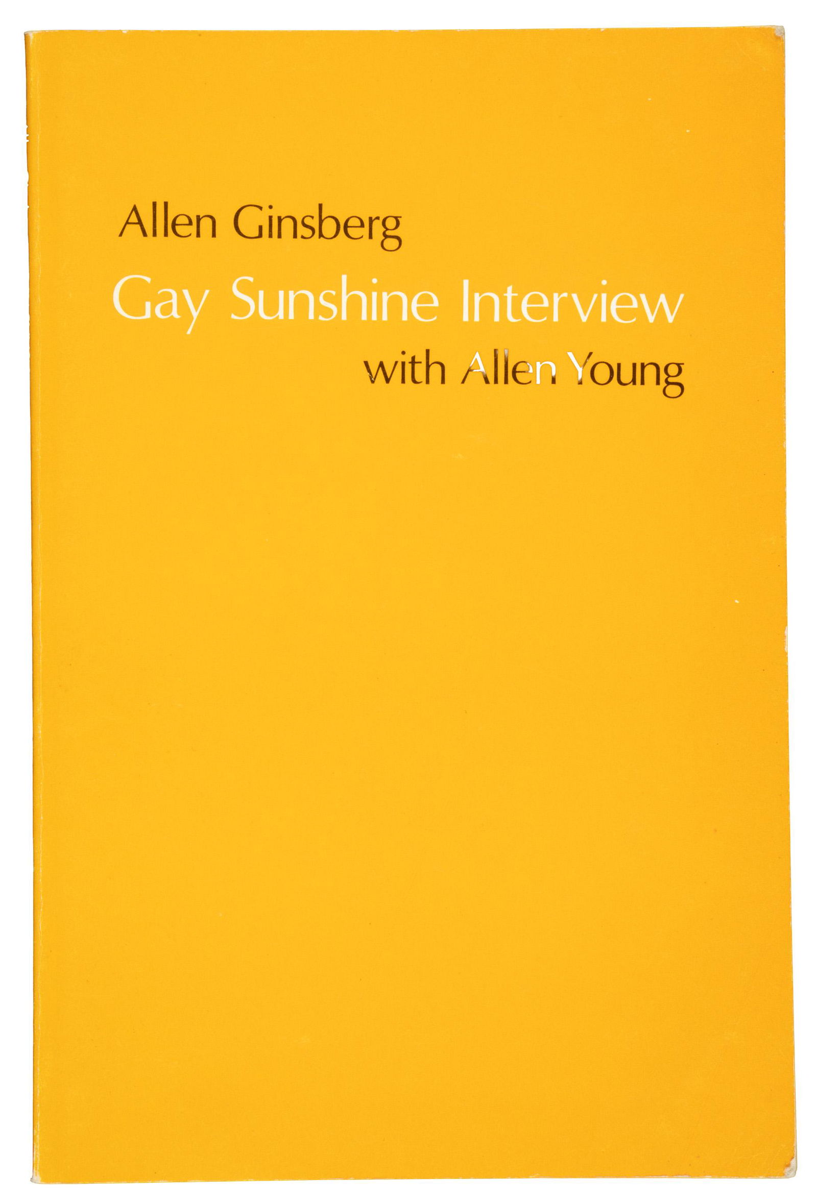Gay Sunshine interview inscribed by Ginsberg (1 of 2)