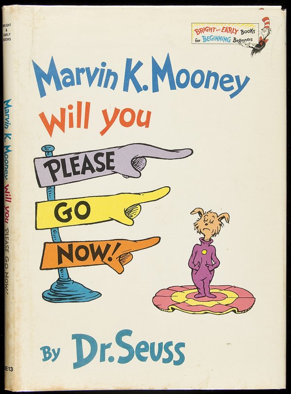 Marvin K Mooney 1st printing in dj by Dr. Seuss