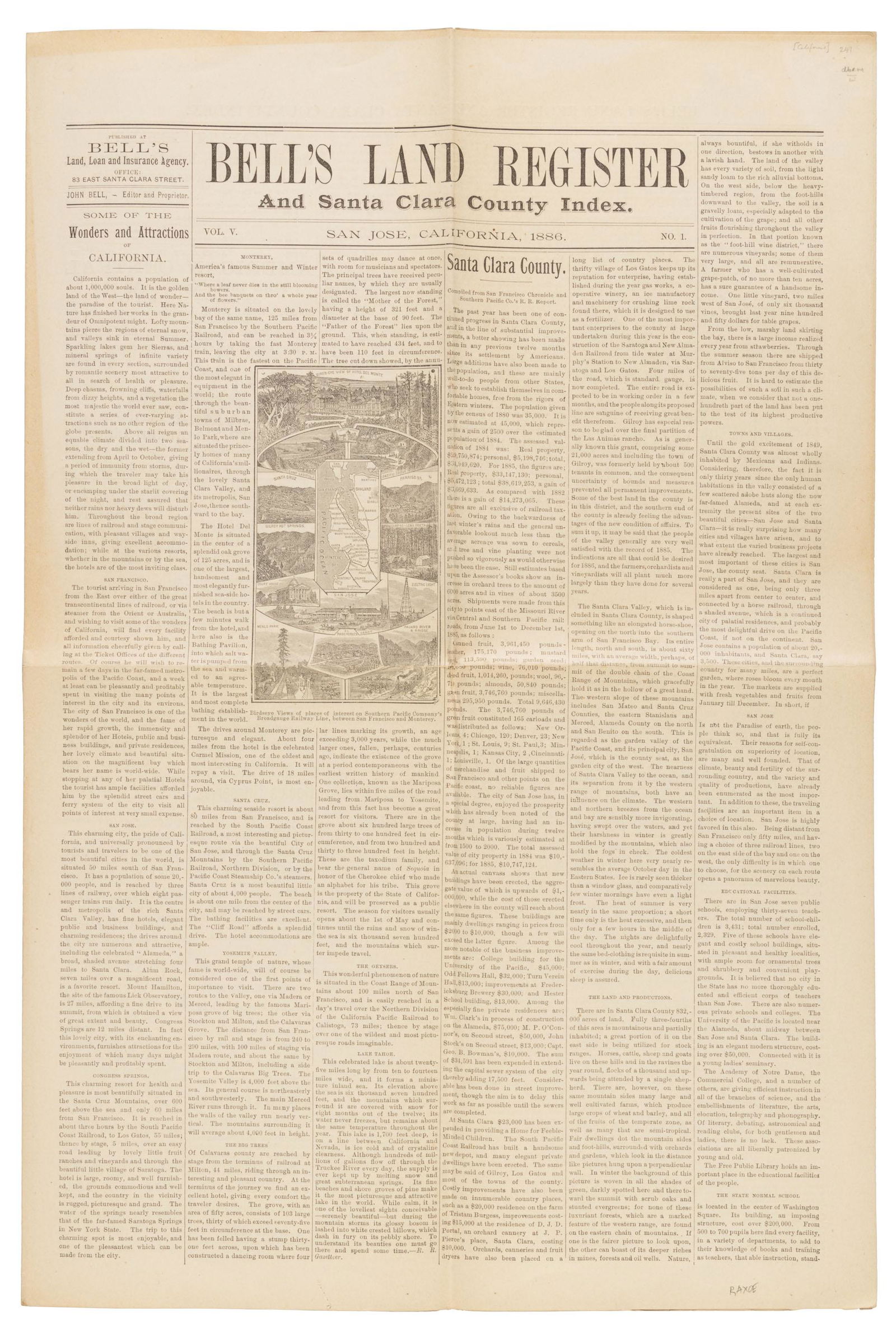 Scarce promotional newspaper promoting Santa Clara (1 of 3)