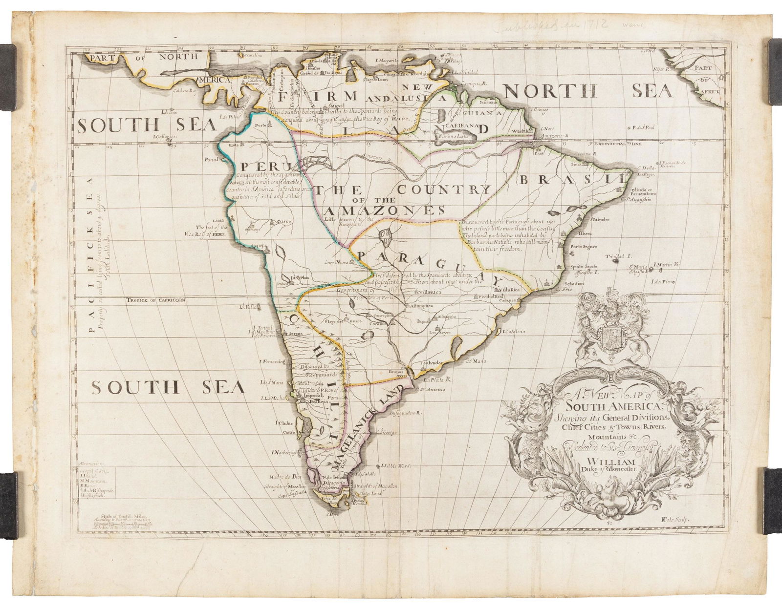 Wells map of South America c.1700 (1 of 5)