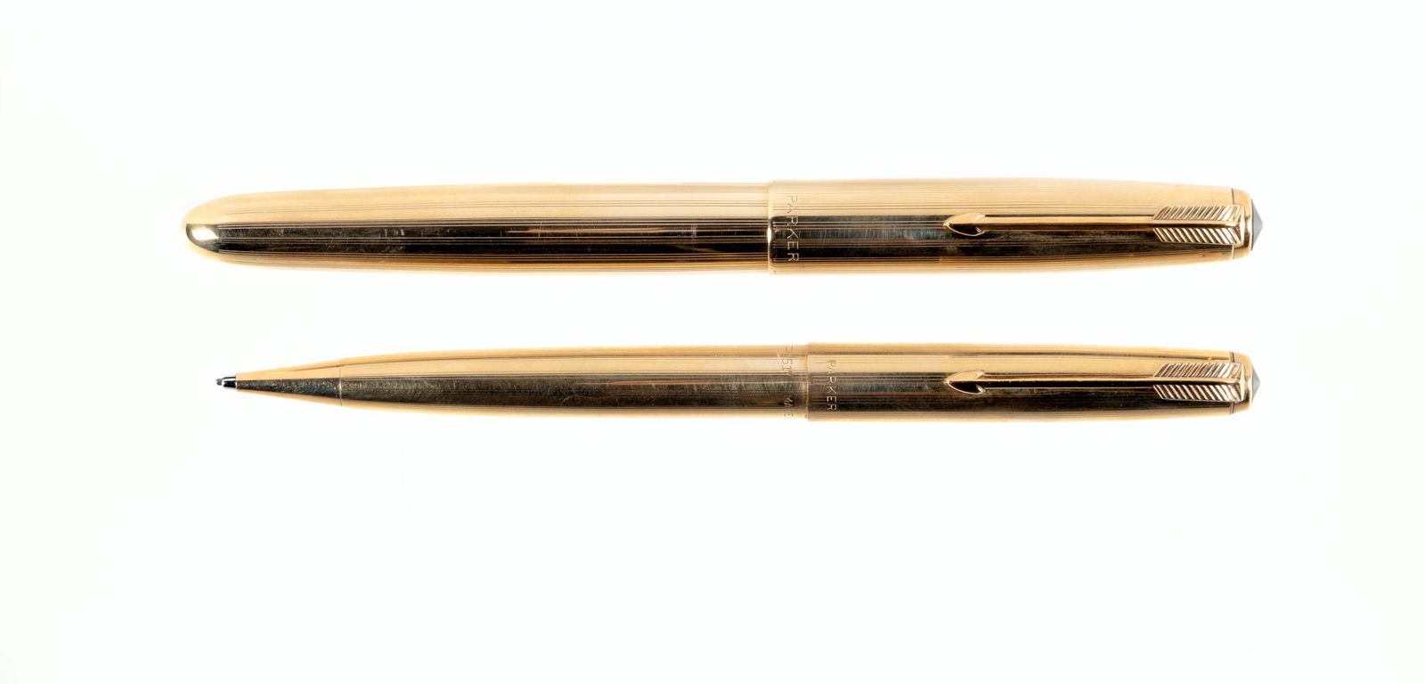 Parker 51 Fountain Pen & Pencil, Gold-Filled, Original (1 of 1)