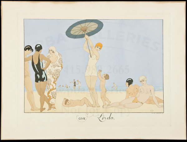 Pochoir plates by George Barbier: Title: Le Bonheur Du Jour ou les Graces a la Mode Author: Barbier, George Description: Title leaf, text leaf, colophon leaf, contents leaf and 12 (of 16) pochoir plates. Plates approximately 12x16", i